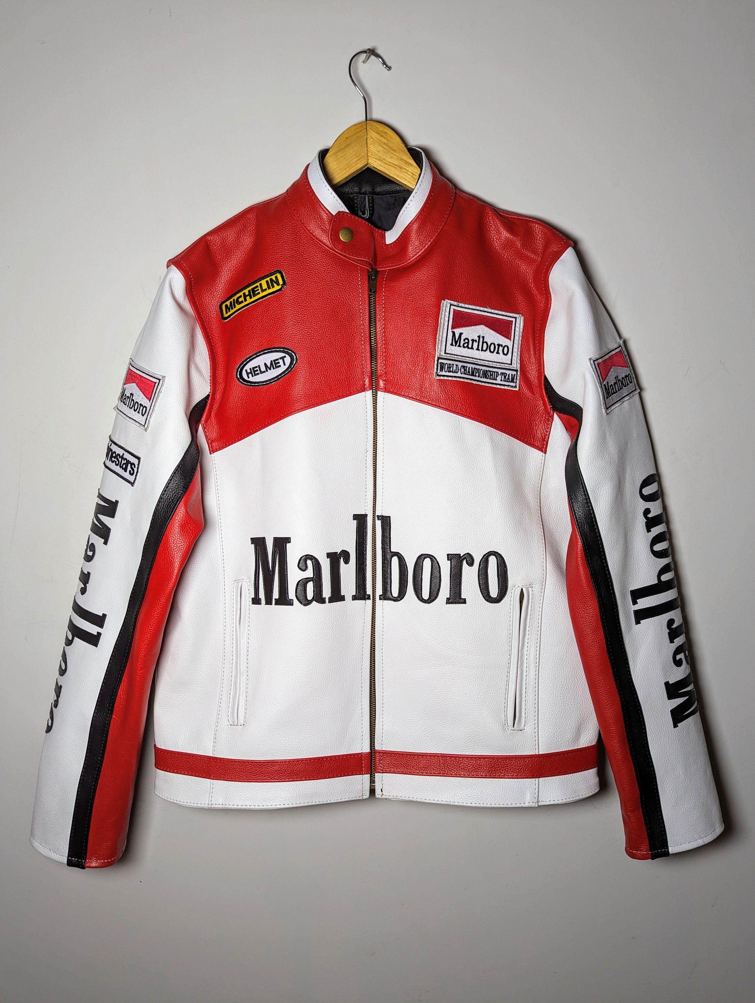 Leather Jacket × Marlboro × Racing Marlboro Leather Jacket Racing 1990s ...