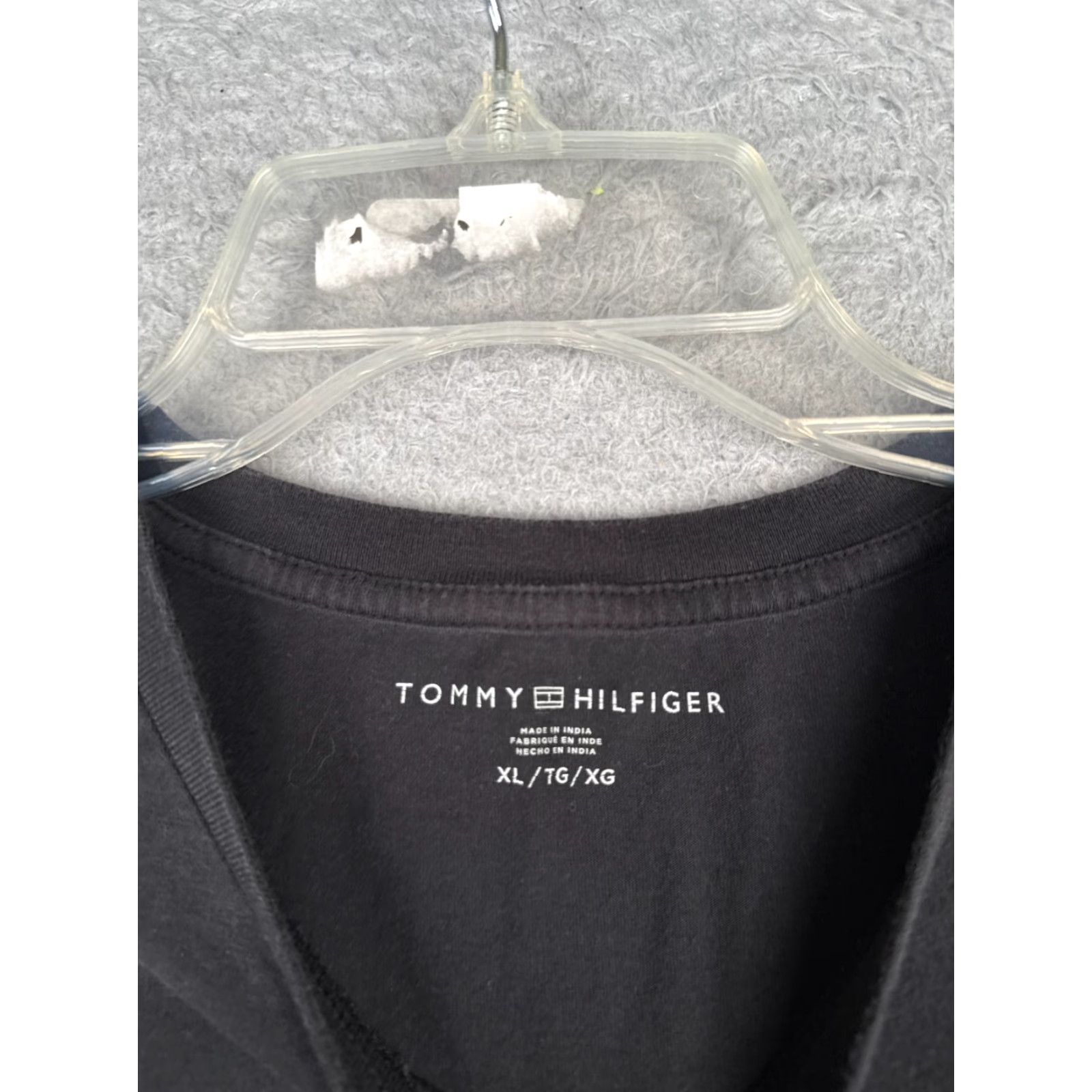 Tommy Hilfiger Tommy Hilfiger Shirt Adult XL Black Short Sleeve Crew Cotton Blend Logo Size US XL / EU 56 / 4 - 7 Thumbnail