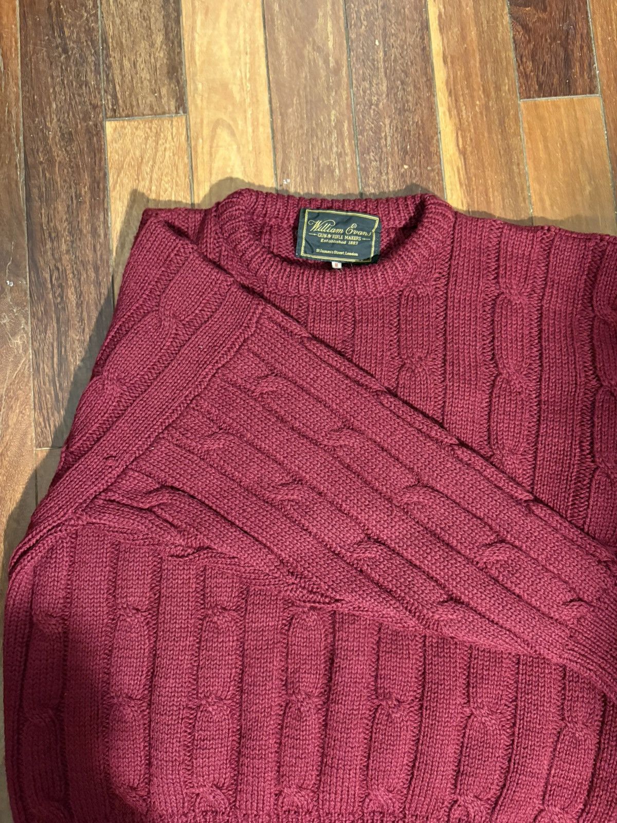 Vintage Red Cable Knit Sweater Size US M / EU 48-50 / 2 - 5 Thumbnail