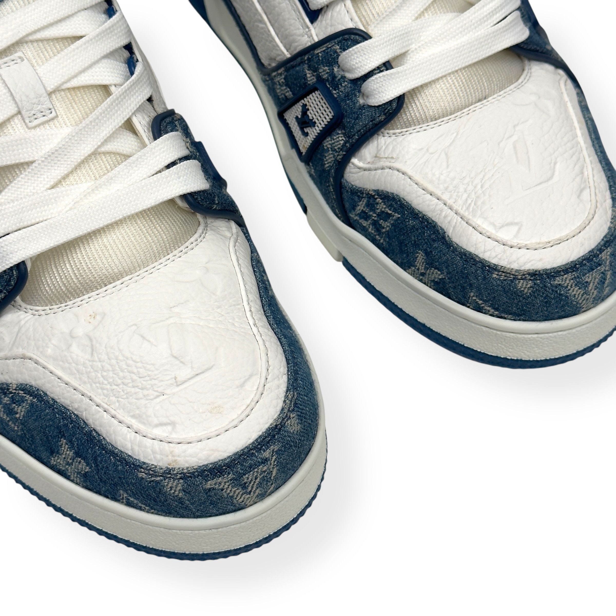 Louis Vuitton LOUIS VUITTON LV DENIM TRAINER BLUE UK10 Size US 11 / EU 44 - 7 Thumbnail