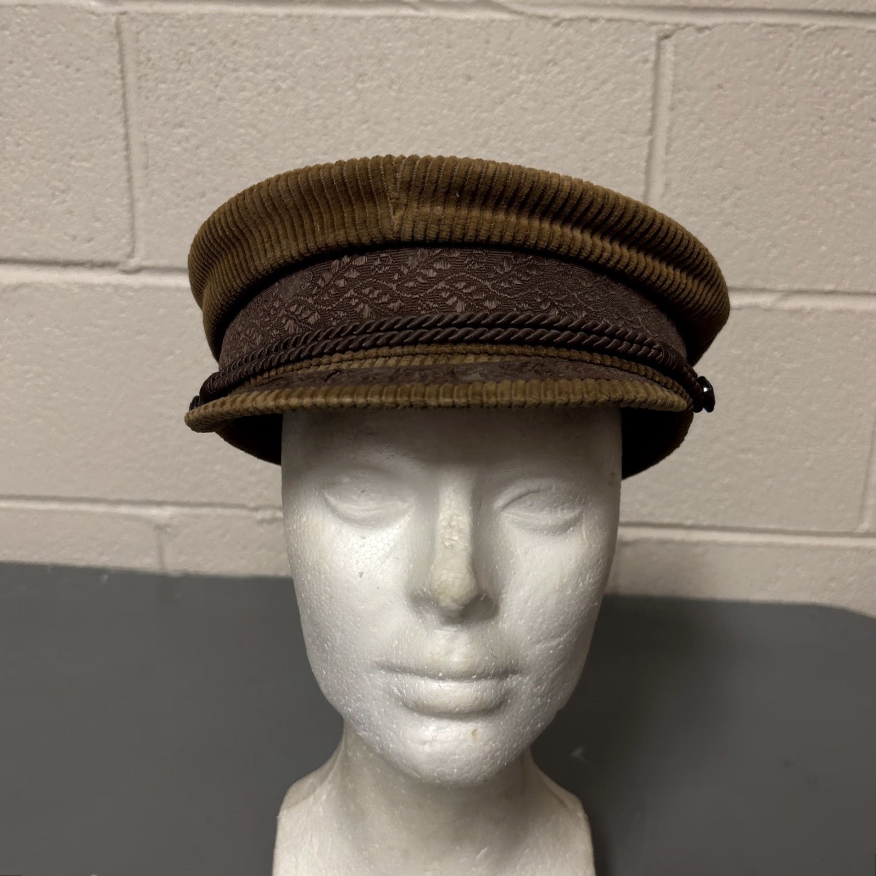 Prince Prince Henry Prinz Heinrich Hat Corduroy Nautical Captain Echte Mütze Brown Gray Corduroy Mariner's Cap Men L Size Size ONE SIZE - 3 Thumbnail