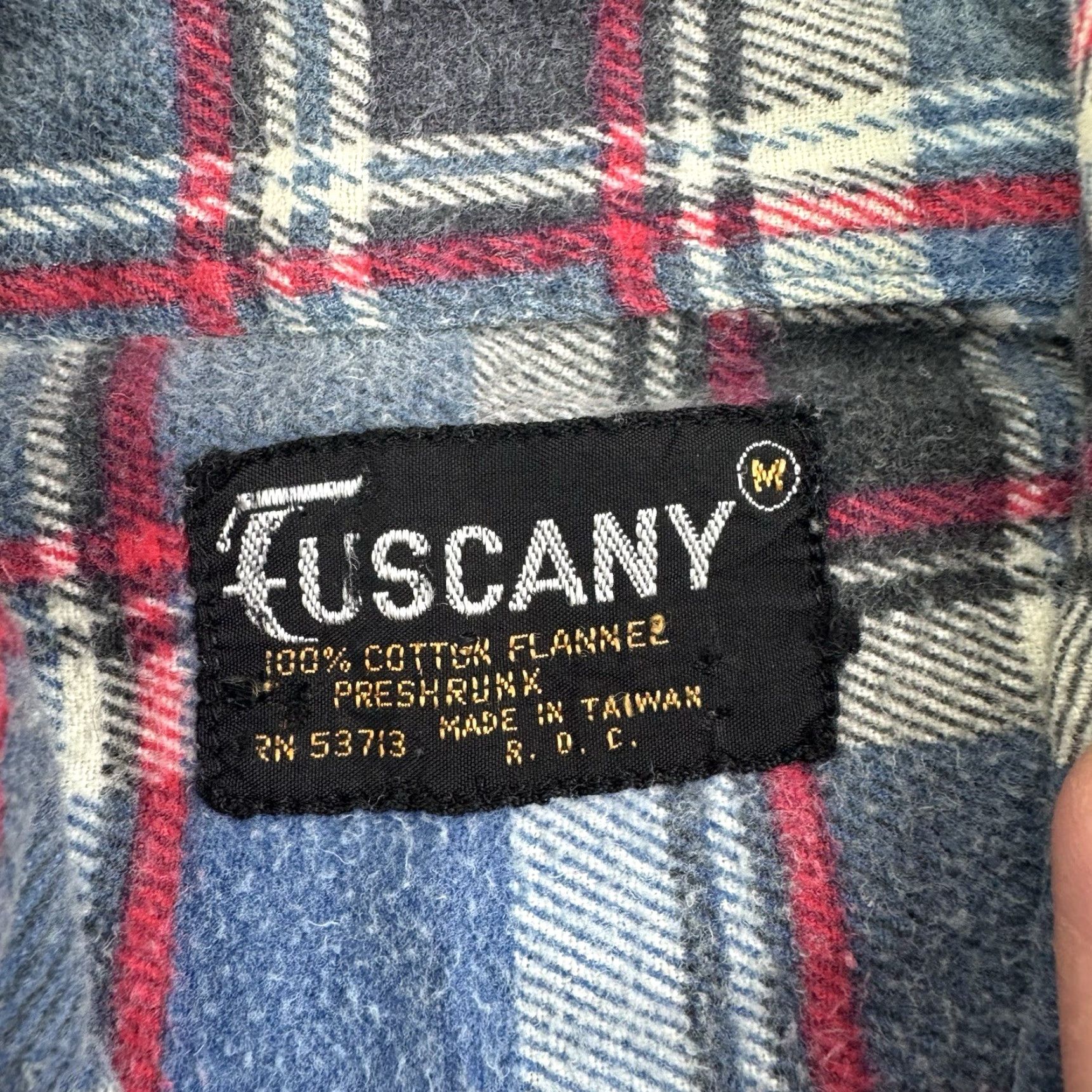 Vintage VINTAGE Tuscany Shirt Mens Medium Blue Plaid Flannel Button-Up Collared 70s Nature Outdoor Size US M / EU 48-50 / 2 - 5 Thumbnail