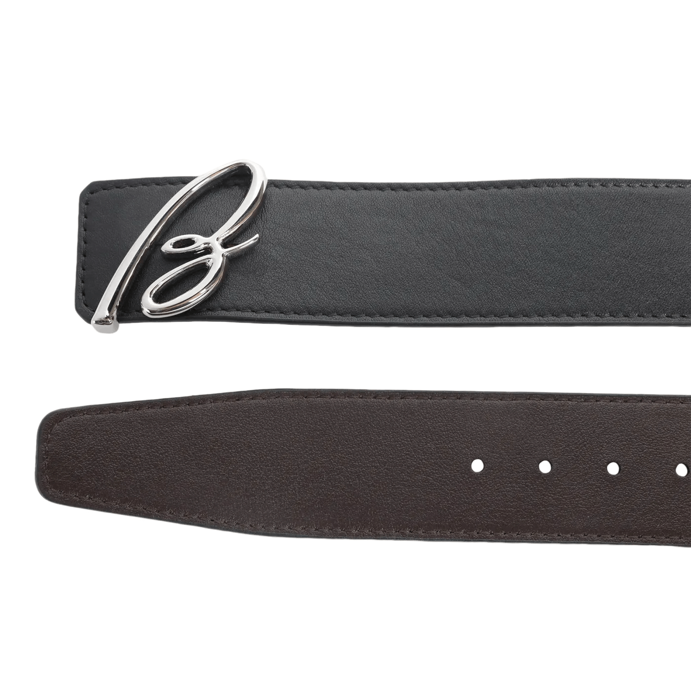 Brioni BRIONI Black Coffee Leather Belt New & Authentic Size ONE SIZE - 2 Thumbnail