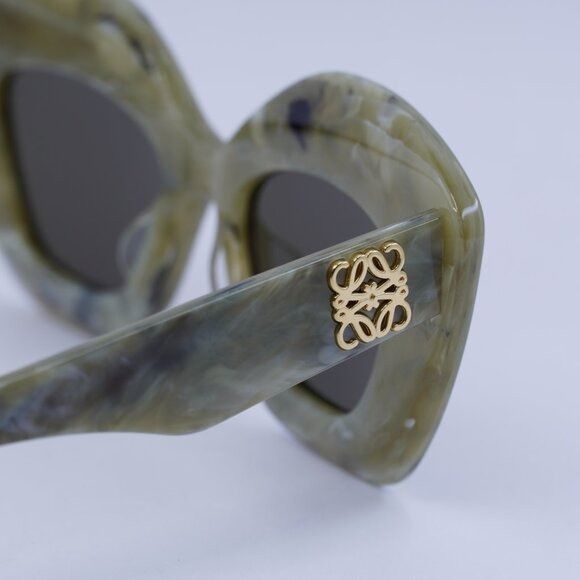 Loewe 🕶️ New Loewe LW40127I 60E Sunglasses - Green Marble Frame Size ONE SIZE - 7 Thumbnail
