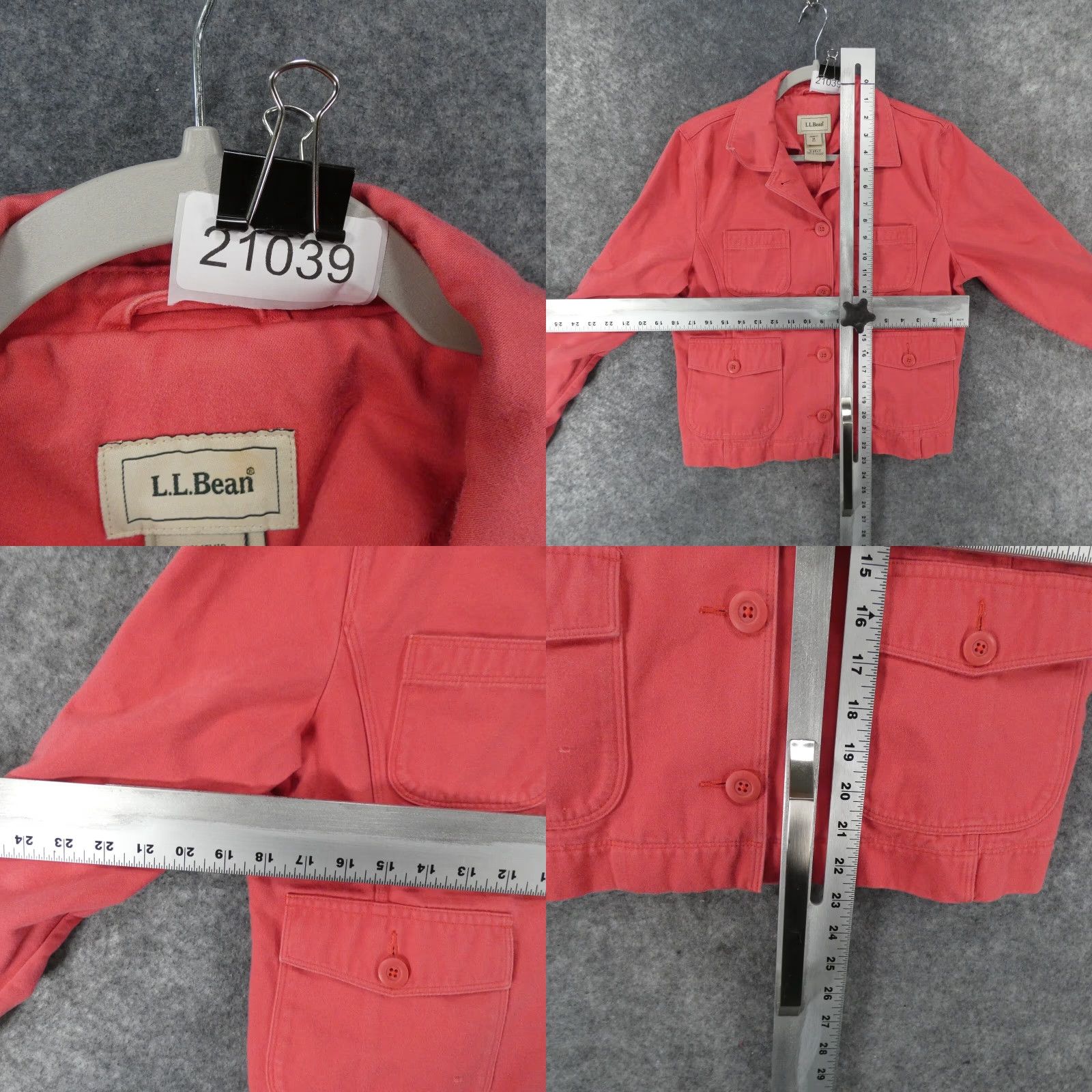 Vintage LL Bean Jacket Womens Medium Pet Pink Button Up Chore Barn Shacket Ladies Size M / US 6-8 / IT 42-44 - 8 Thumbnail