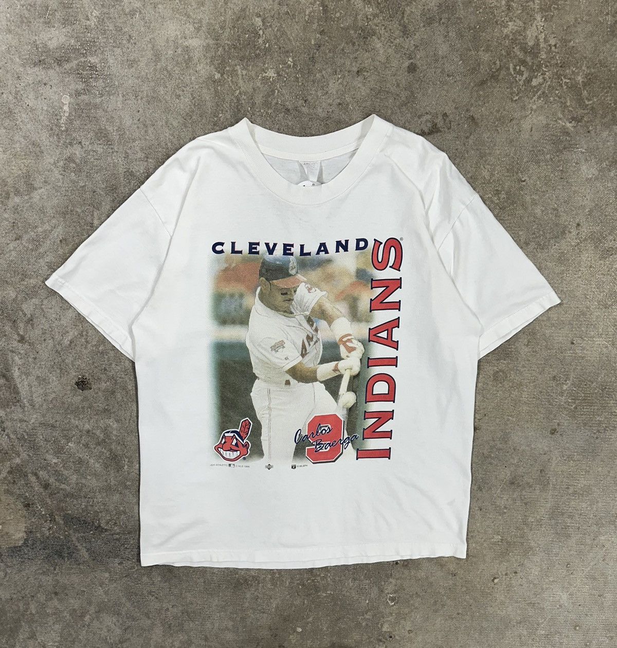 MLB Vintage 90s Carlos Baerga Cleveland Indians Player T-Shirt Size US L / EU 52-54 / 3 - 1 Thumbnail