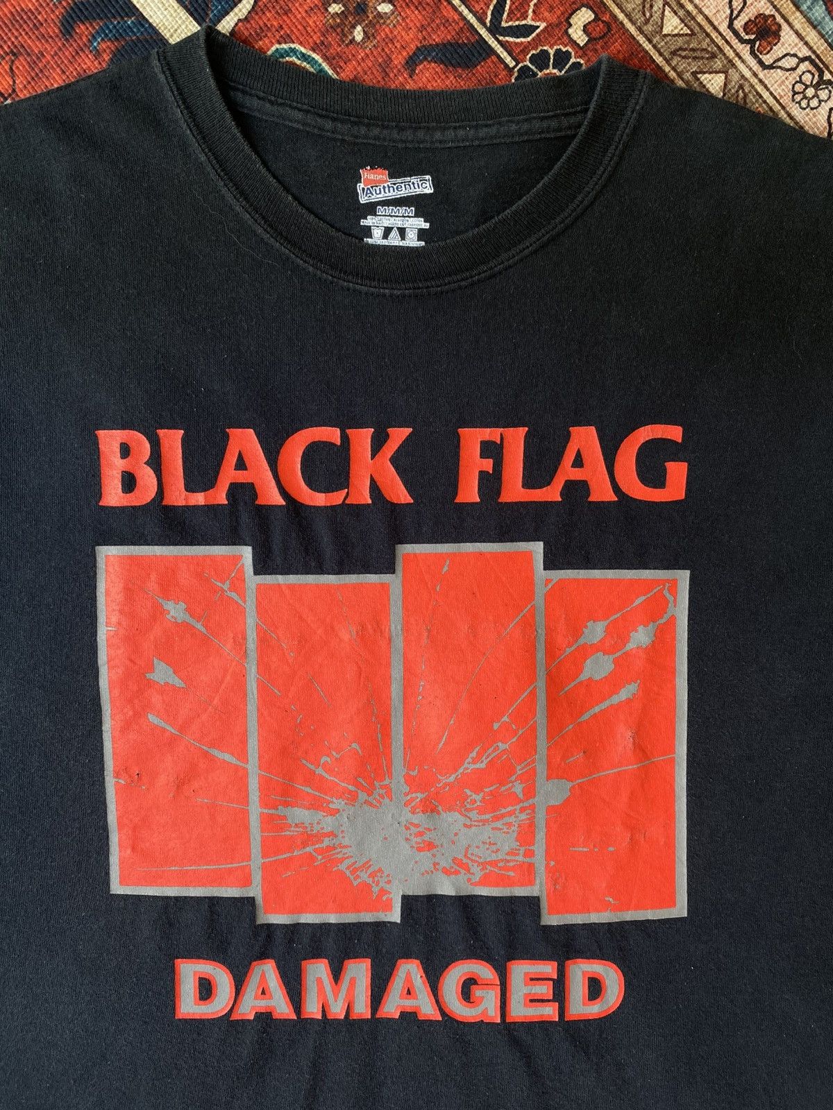 Band Tees Y2k Black Flag Damaged Punk rock Band T-Shirt Size US L / EU 52-54 / 3 - 6 Thumbnail