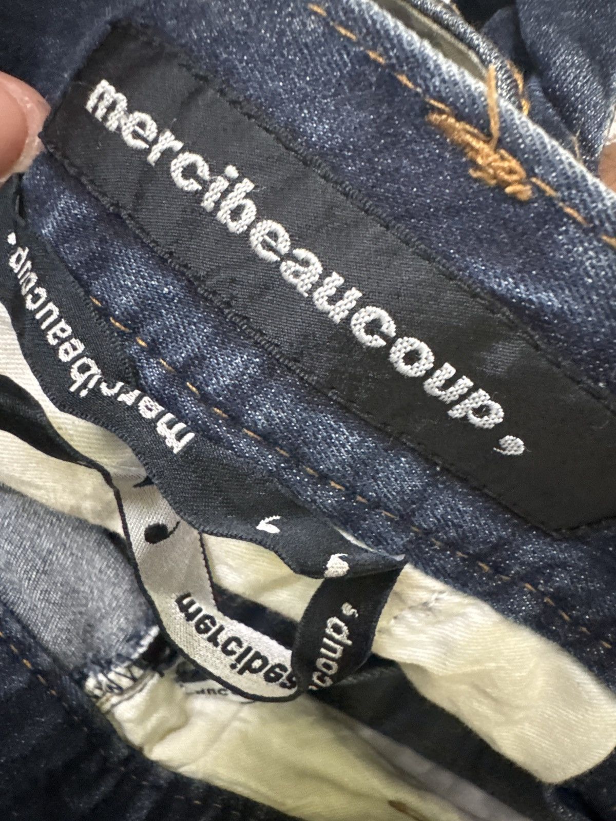 Issey Miyake × Japanese Brand × mercibeaucoup MERCIBEAUCOUP ISSEY MIYAKE Ear Design Denim Jean Size US 29 - 14 Thumbnail