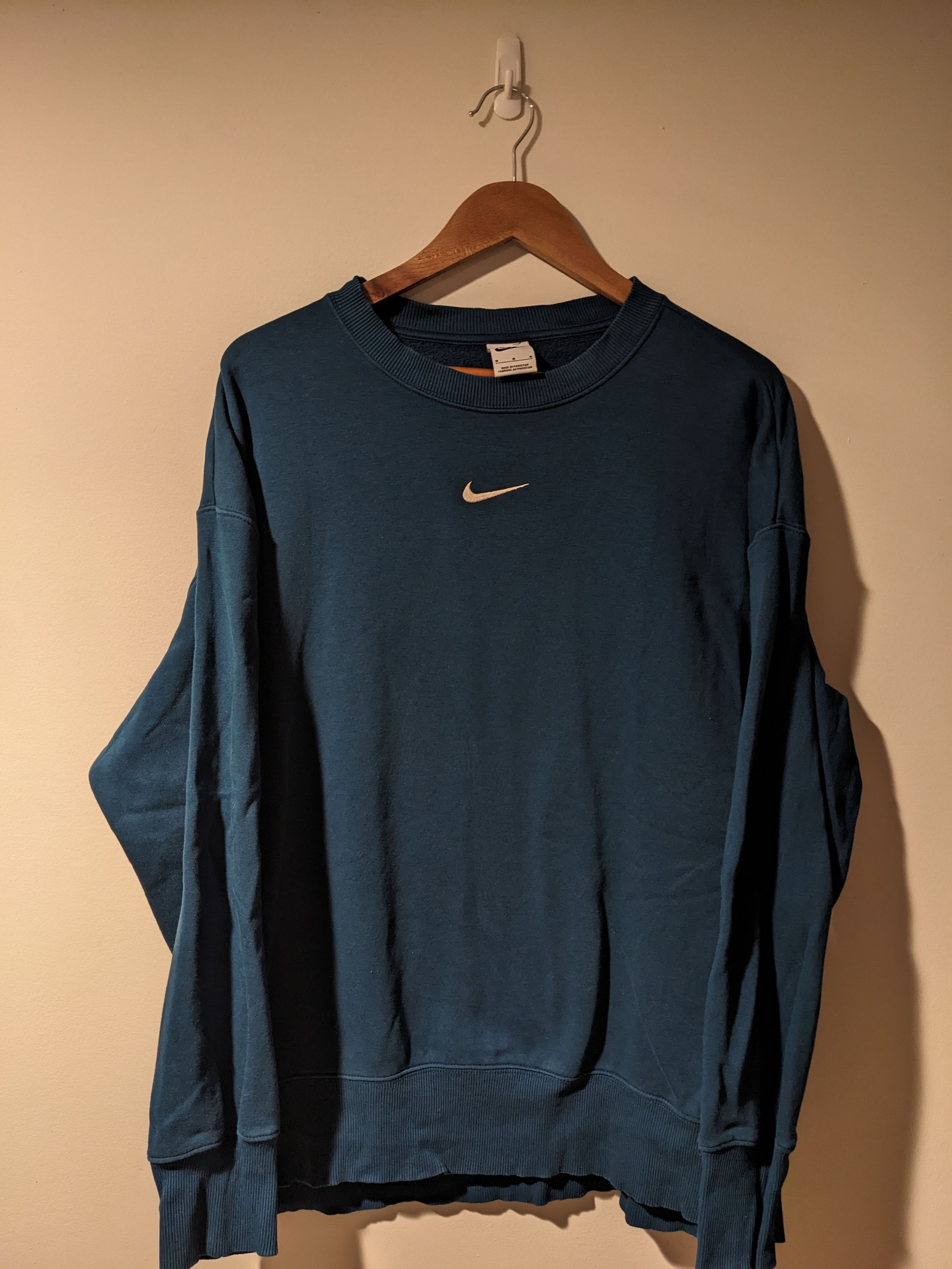 Nike Nike Center Swoosh Blue Medium Sweatshirt Size US M / EU 48-50 / 2 - 1 Thumbnail