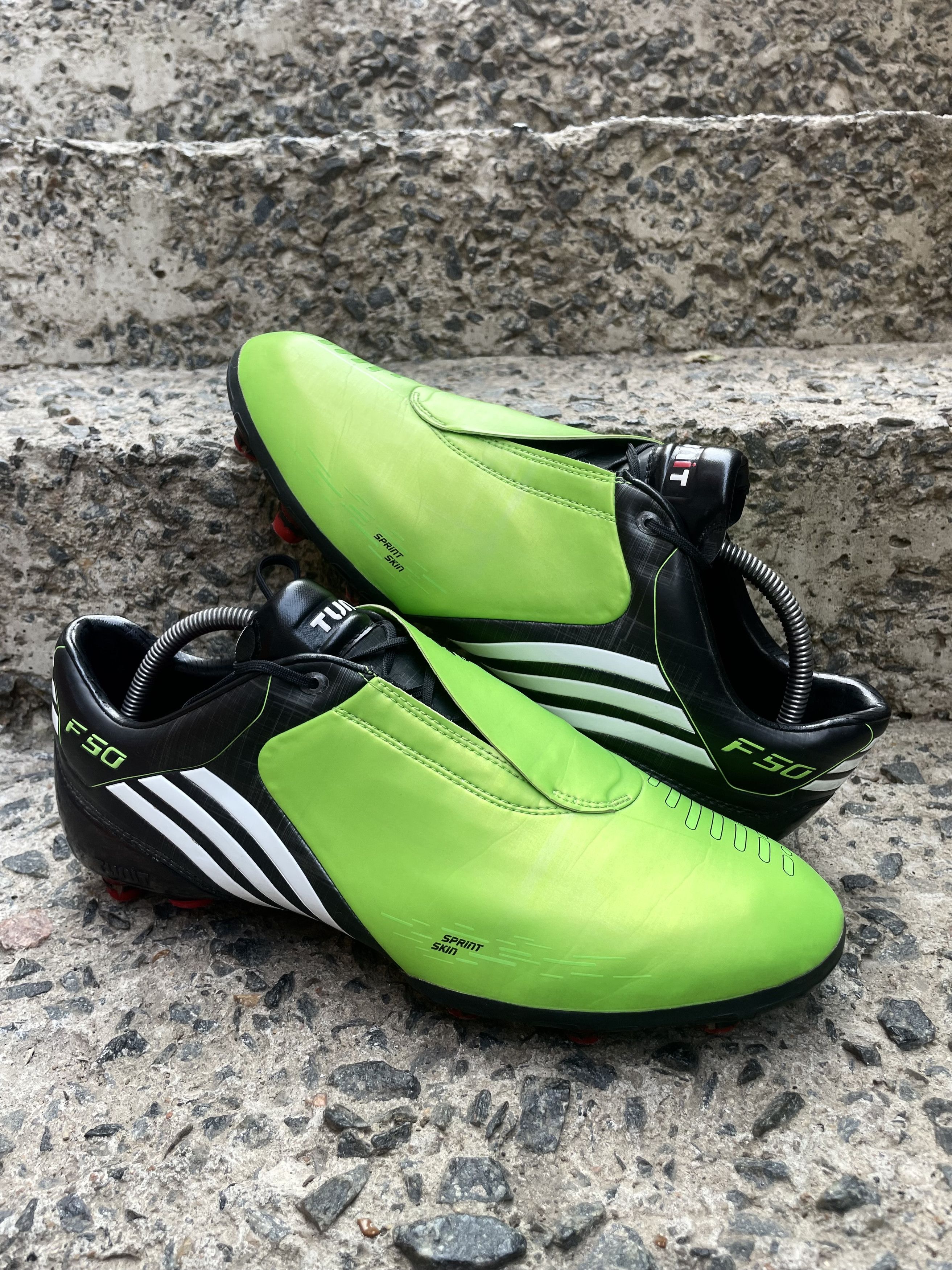 Adidas × Vintage Rare adidas f50 tunit vintage boots green 2010 Size US 12 / EU 45 - 2 Thumbnail