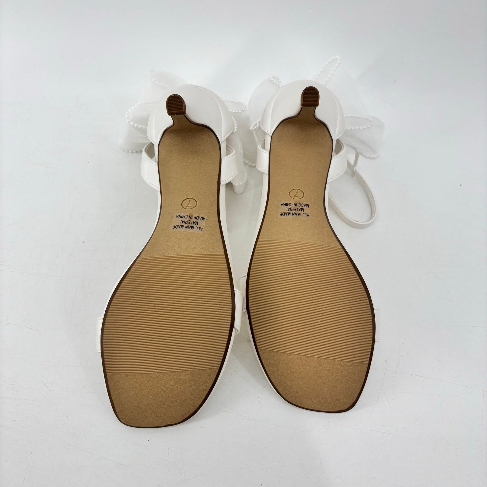 Other White Womens Sz 7 Wandals Heels Wedding Romantic Bride Party Size US 7 / IT 37 - 6 Thumbnail