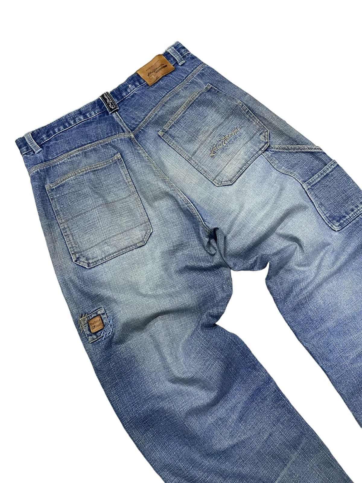 JNCO × Rap Tees KnoBetta Massive Baggy Distressed Y2K Rap Jeans Size US 34 / EU 50 - 3 Thumbnail