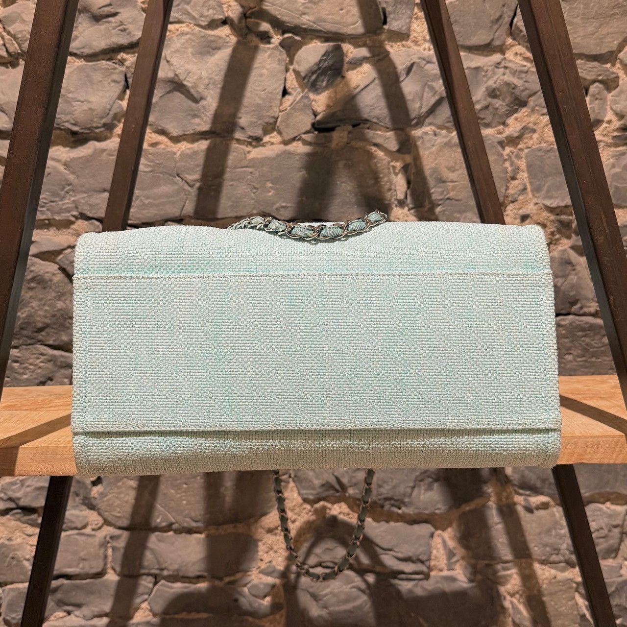 Chanel Chanel Turquoise Woven Straw Large Deauville Tote Bag Size ONE SIZE - 8 Thumbnail