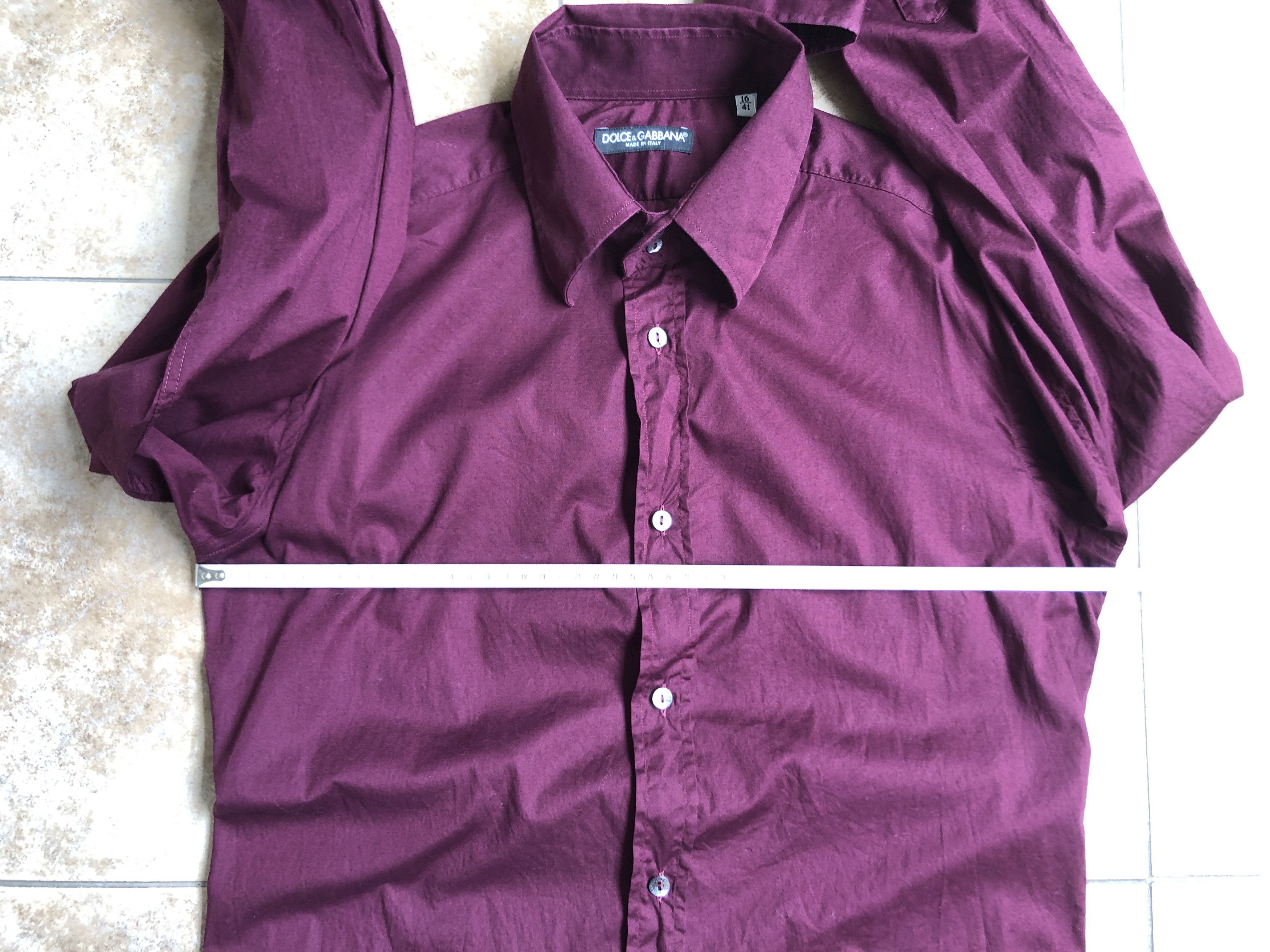 Dolce & Gabbana Dolce & Gabbana burgundy Long Sleeve Shirt Size US M / EU 48-50 / 2 - 15 Thumbnail