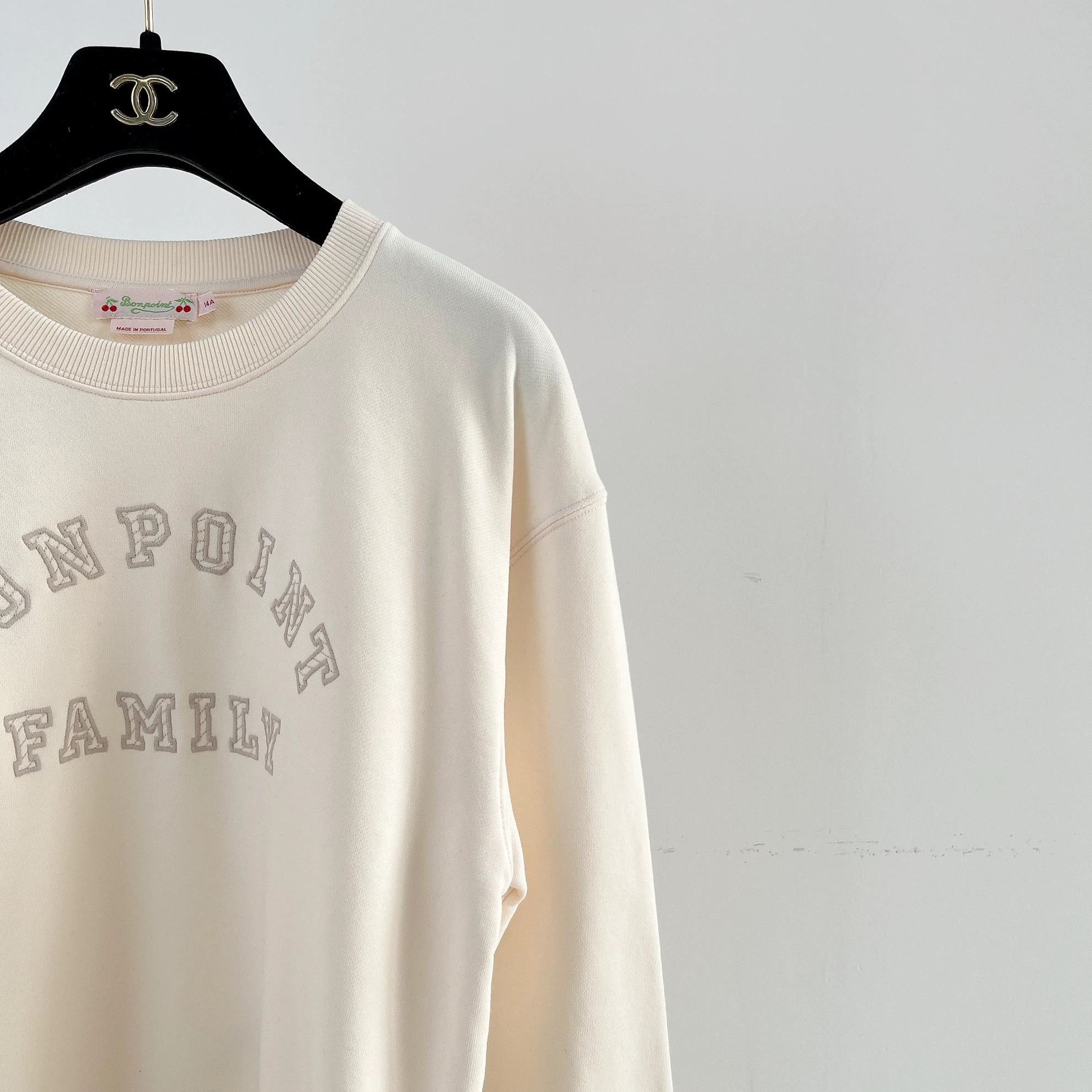 Other Bonpoint Ivory Embroidered Sweatshirt 14A Size XS / US 0-2 / IT 36-38 - 3 Thumbnail