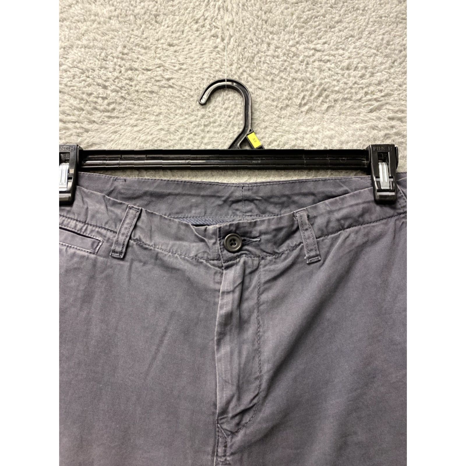 Bonobos BONOBOS Slim Tapered Chino Pants Mens 34x32 Dark Gray Zip Flat Front Regular Rise 10-12 Zip 34 in 32 in Cotton Size US 34 / EU 50 - 2 Thumbnail
