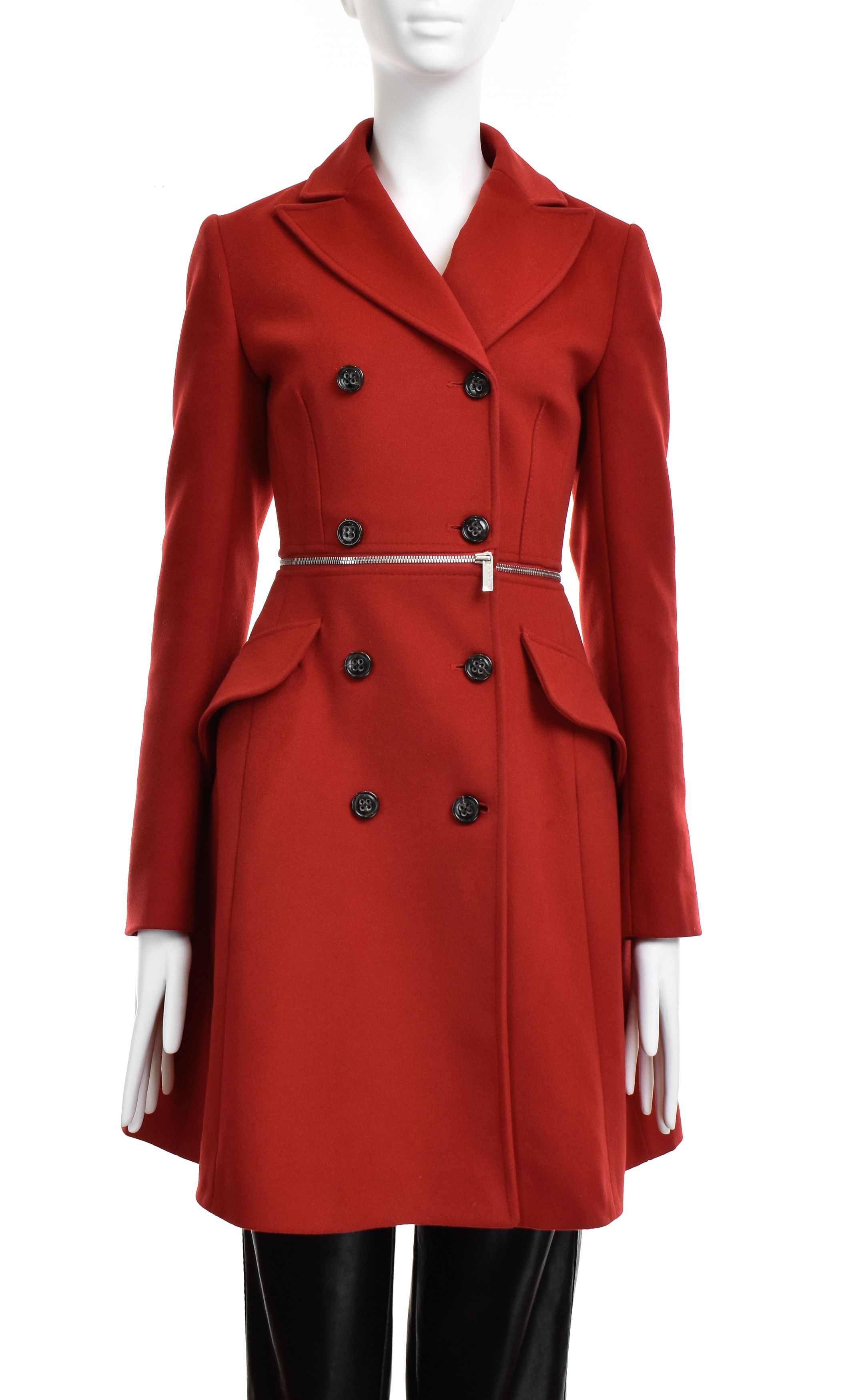 Wool Coats Karen Millen Red Trench Coat Petite Tailored Wool Blend