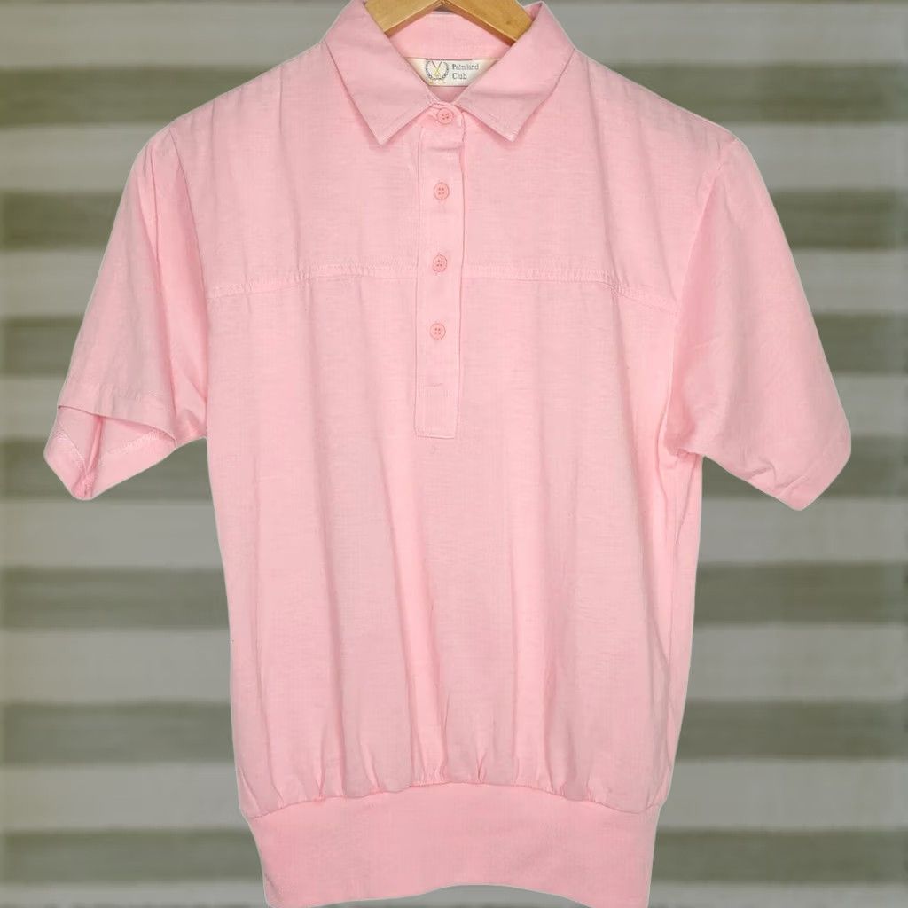 Vintage Vintage Palmland Club Petite Medium Pink Golf Shirt Collared Country Retro Size M / US 6-8 / IT 42-44 - 1 Thumbnail