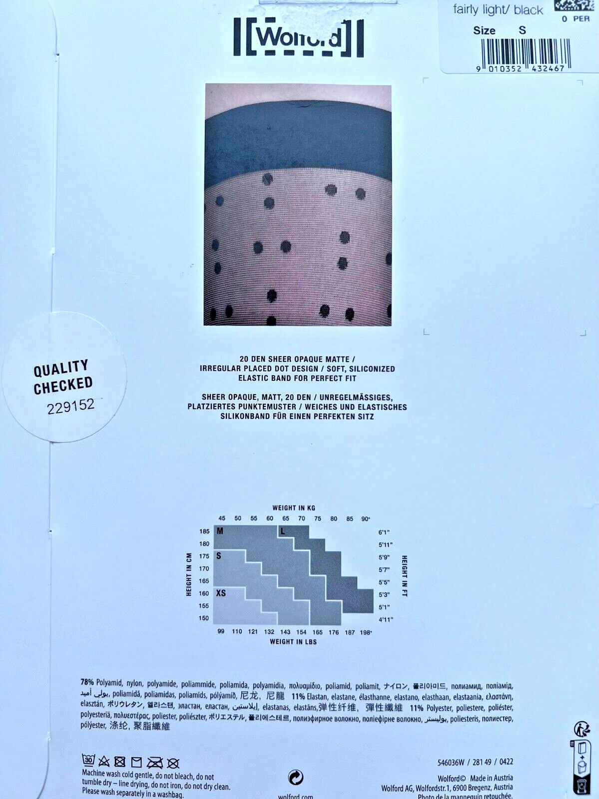 Wolford Wolford 28149 Dots Stay-Up 20 Den Fairly Light / Black ( S ) Size ONE SIZE - 2 Thumbnail