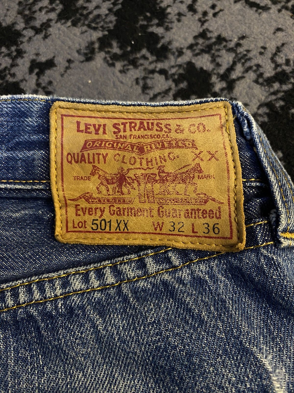 Junya Watanabe × Levi's Levi’s 501 XX Big E Sashiko Patchwork Selvedge Denim 🔥 Size US 32 / EU 48 - 3 Thumbnail