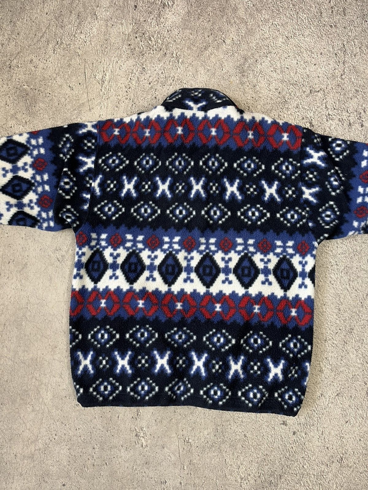 Sergio Tacchini × Vintage Sergio Tacchini Multicolour Fleece Sweater Size US L / EU 52-54 / 3 - 7 Thumbnail