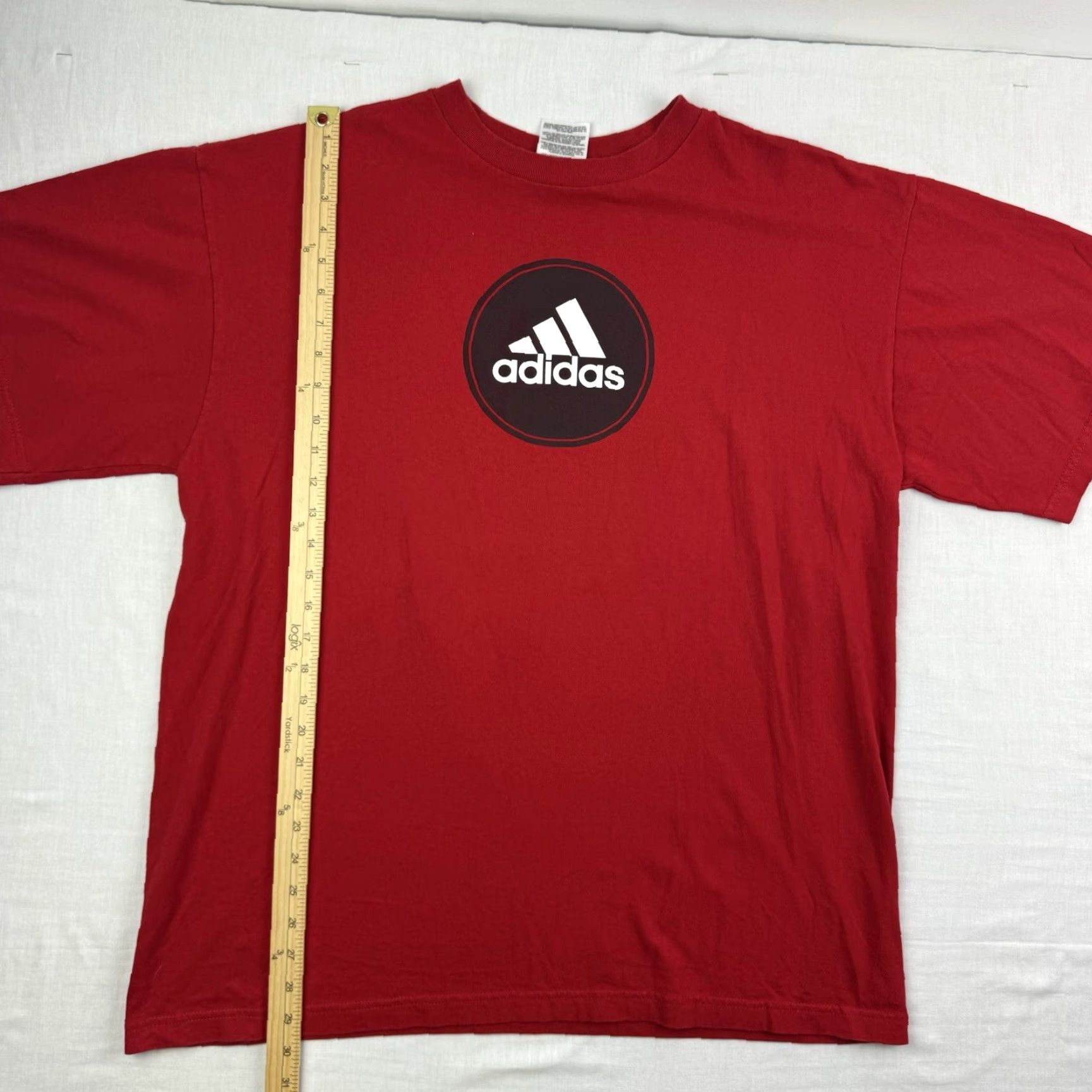 Adidas VINTAGE adidas T Shirt Adult XL Red Center Logo Y2K Sports Soccer Circle Logo Mens XL red adidas T Shirt Size US XL / EU 56 / 4 - 7 Thumbnail
