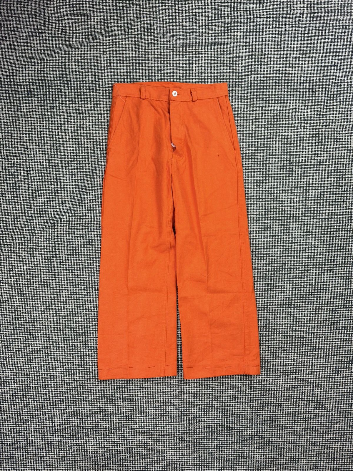 Le Laboureur 70s french chore work pants orange cotton rare Size US 28 / EU 44 - 1 Thumbnail