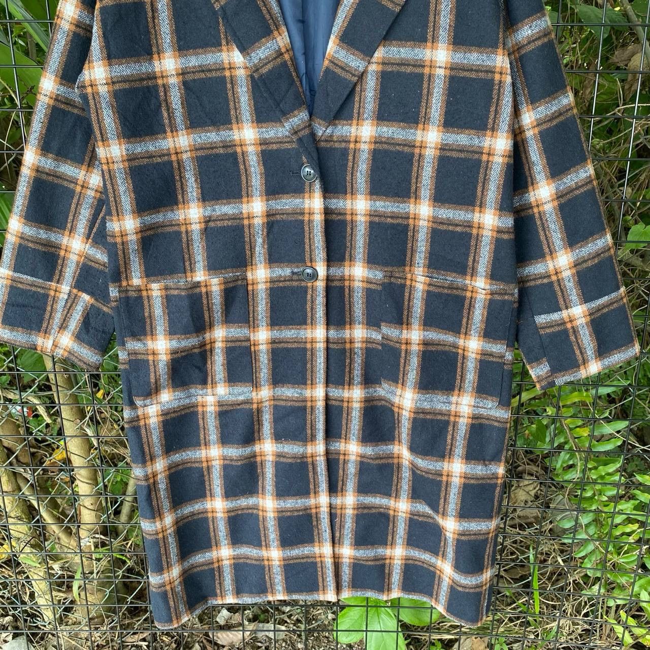 Japanese Brand Vtg Japan Checkered Board Long Coat Free Size Size US L / EU 52-54 / 3 - 3 Thumbnail
