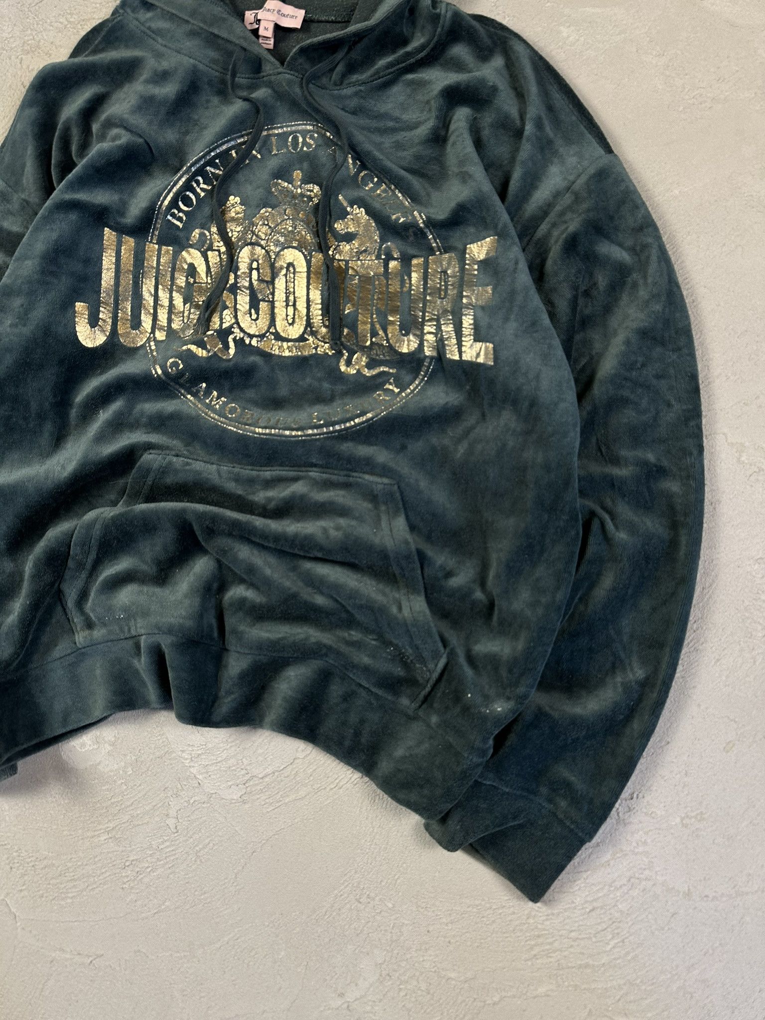 Juicy Couture Vintage Y2k Juicy Couture Velour Velvet Logo Hoodie Size M / US 6-8 / IT 42-44 - 5 Thumbnail