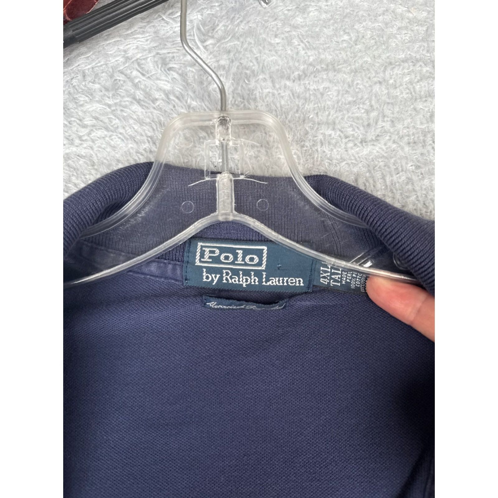 Ralph Lauren VINTAGE Ralph Lauren Polo Shirt Men 4XL Blue Short Sleeve Cotton Size US XXL / EU 58 / 5 - 6 Thumbnail