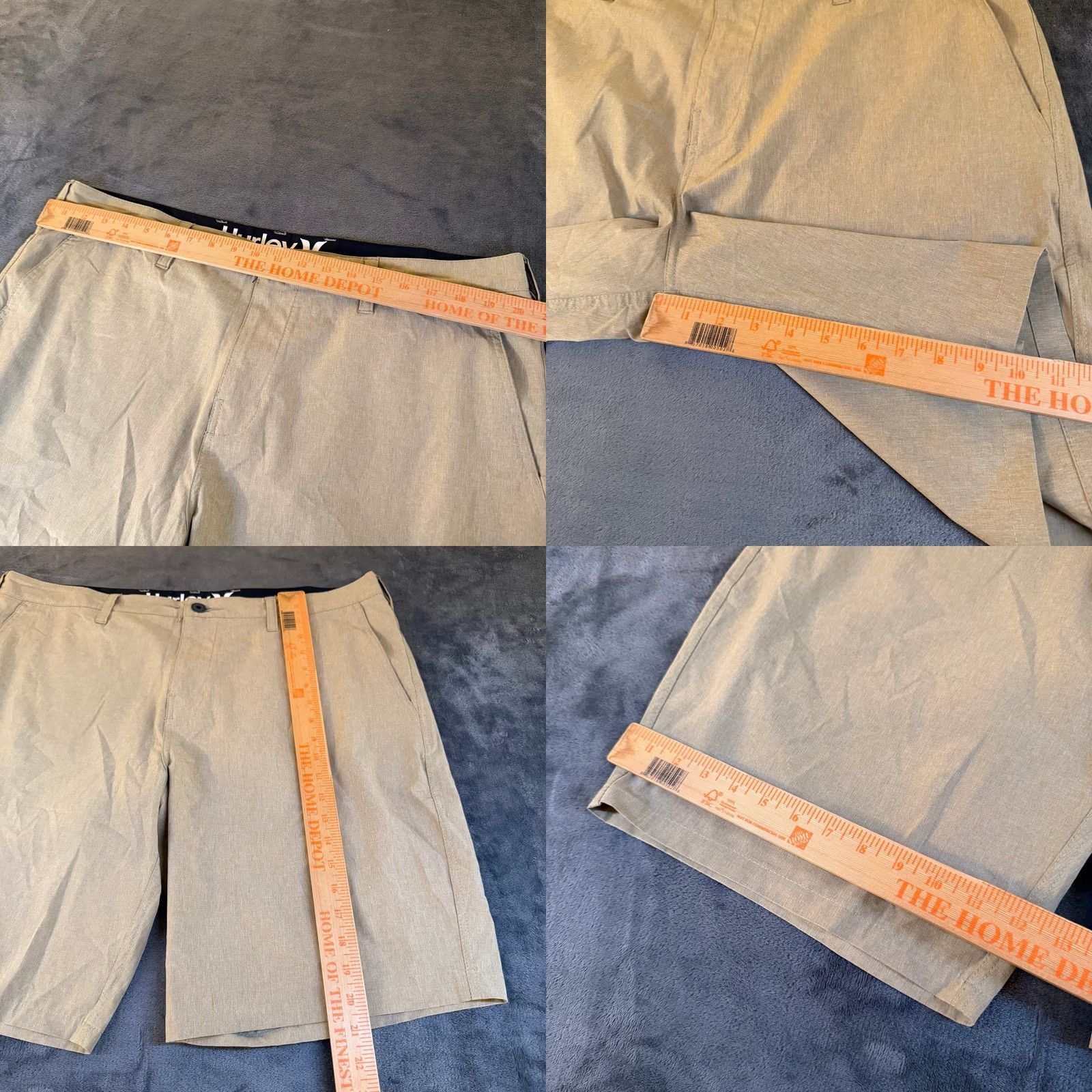 Hurley Hurley Phantom Hybrid Shorts Mens 38" Khaki Beach Casual Everyday Stretch Lightweight Quick Dry Pockets Breathable Chino 10" Inseam Regular Size US 38 / EU 54 - 8 Thumbnail
