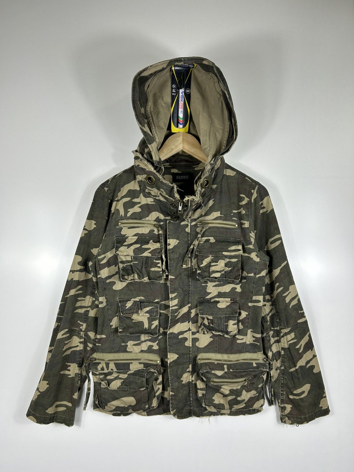 Japanese Brand ⚡️Vintage Fazbee Camo Hooded Multi Pocket Zipper Jacket Size M / US 6-8 / IT 42-44 - 1 Thumbnail