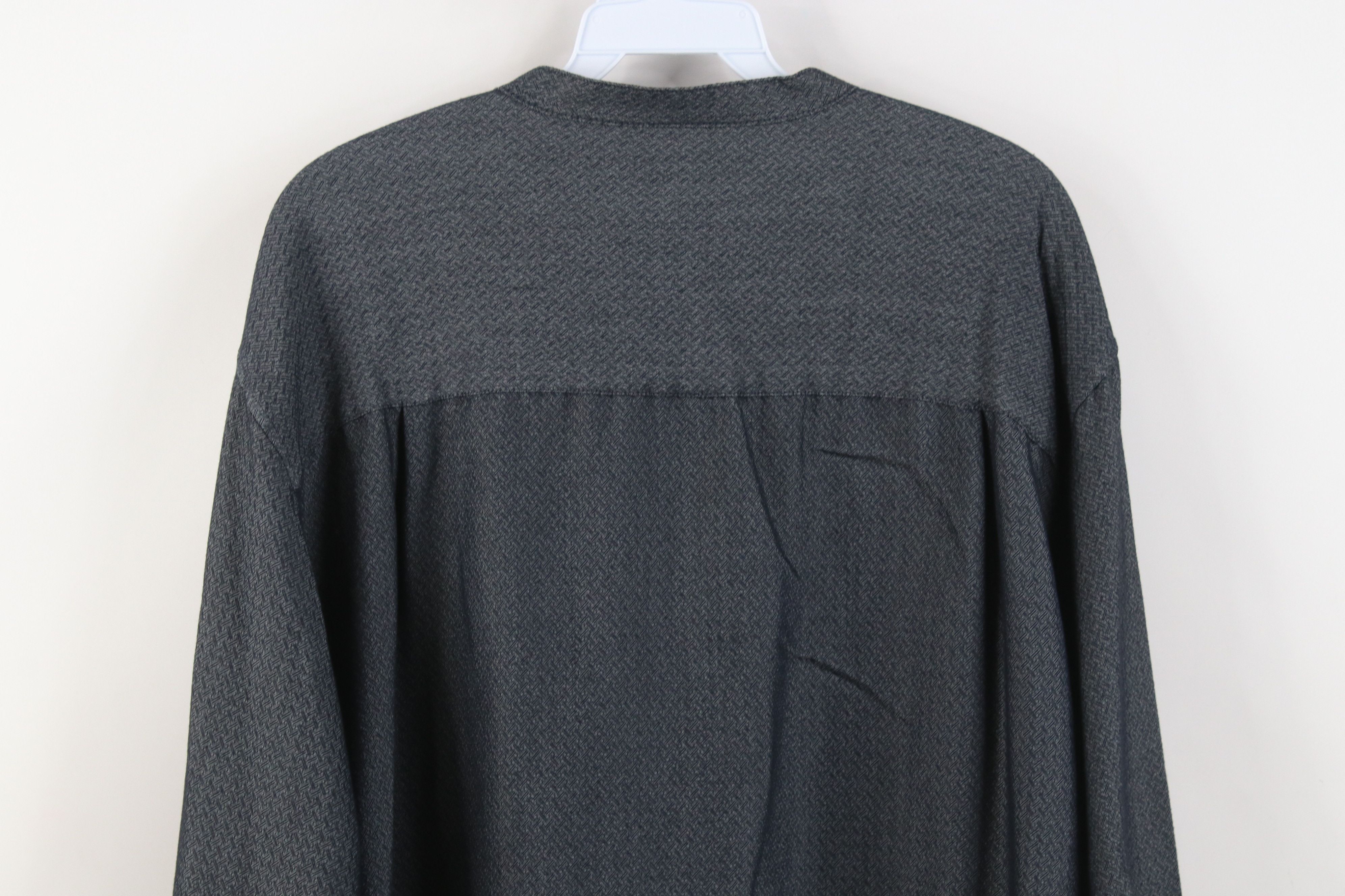 Vintage Vintage 90s Streetwear Geometric Band Collar Button Shirt Size US L / EU 52-54 / 3 - 11 Thumbnail