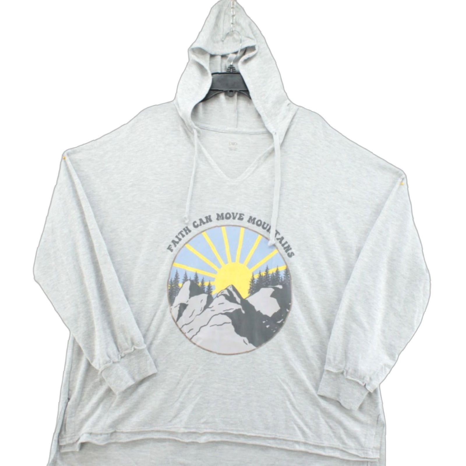 Vintage Cato Hoodie Faith Can Move Mountains Women's 18/20w Gray Graphic Print Size XXL / US 16-18 / IT 52-54 - 1 Thumbnail
