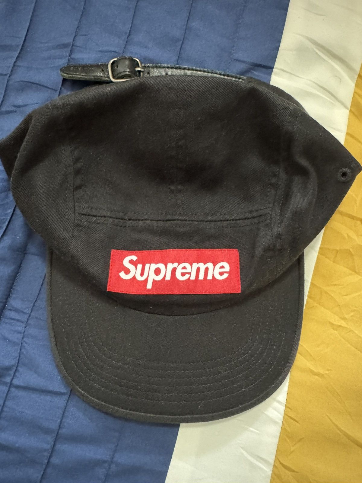 Supreme Supreme box logo chino twill camp cap black red Size ONE SIZE - 1 Thumbnail