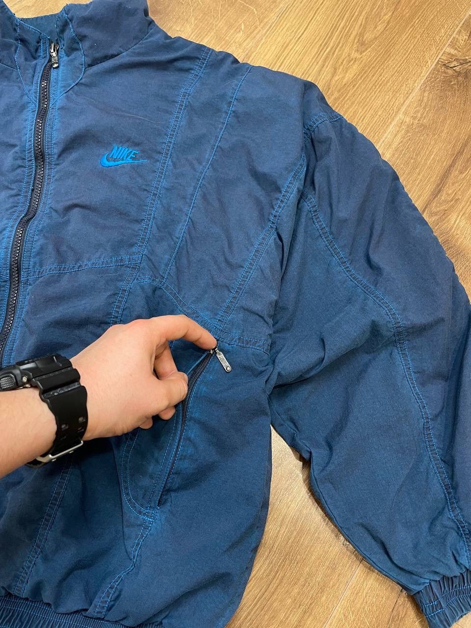 Nike Vintage Nike 90’s Y2K Big Logo Drill Nylon Bomber Jacket Size US M / EU 48-50 / 2 - 7 Thumbnail