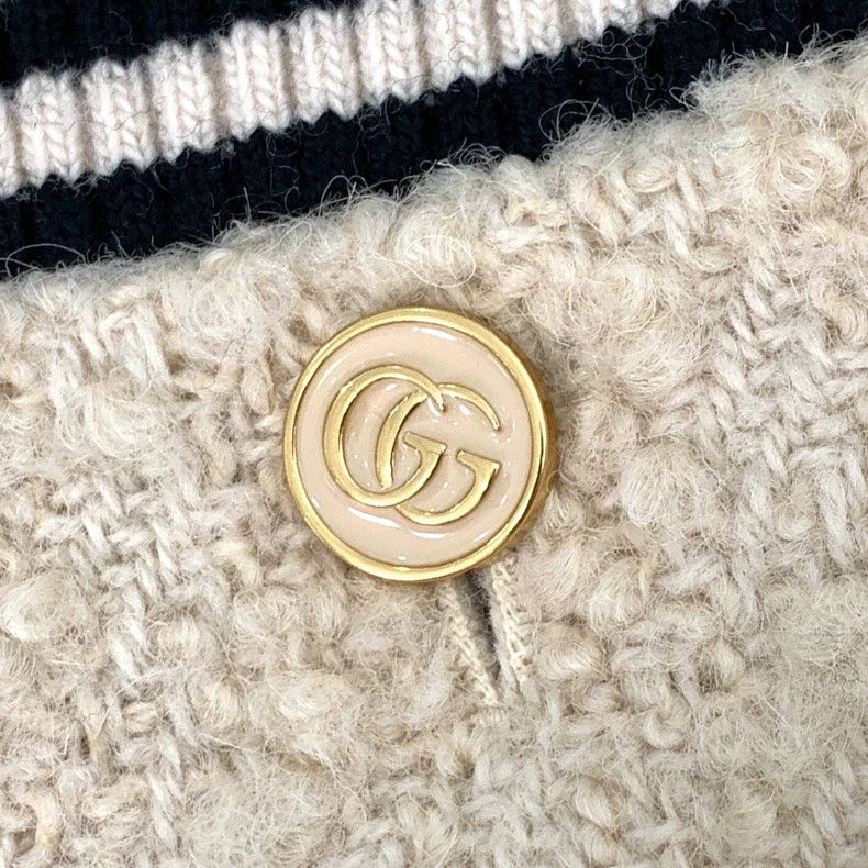 Gucci Gucci Beige gold buckle hooded drawstring zipper wool woven Size US XS / EU 42 / 0 - 5 Thumbnail
