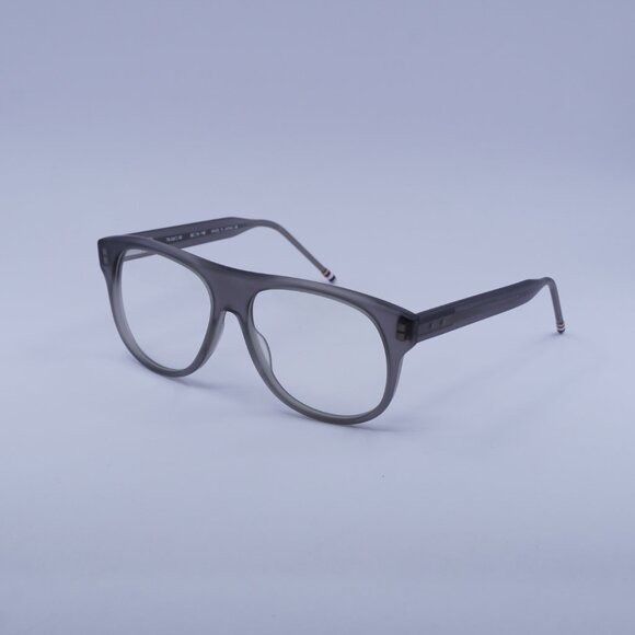 Thom Browne Thom Browne TB-008C-55 Eyeglasses Satin Grey 55mm Square Size ONE SIZE - 4 Thumbnail