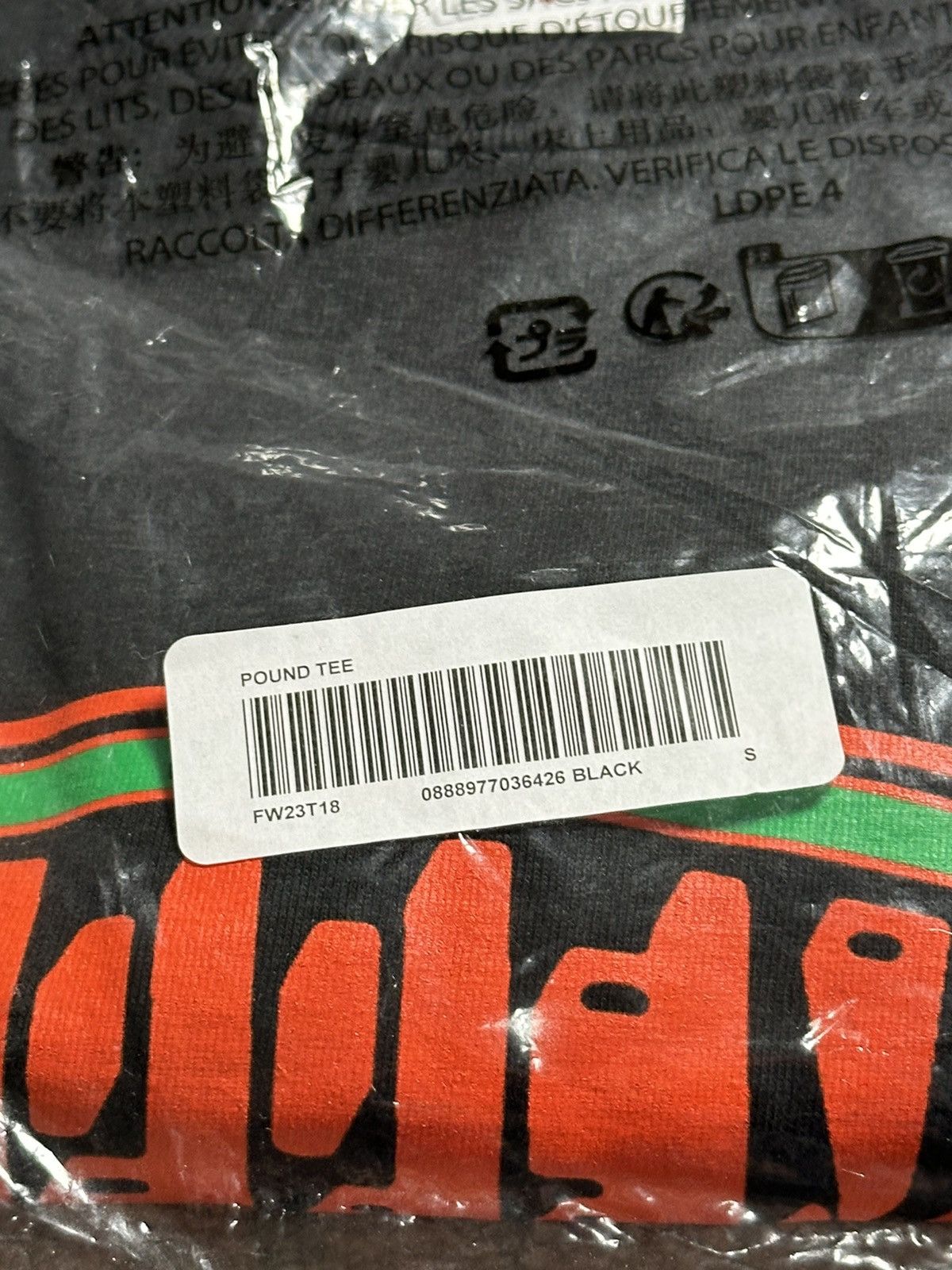Supreme Supreme Pound Tee - Black - S - FW23 Size US S / EU 44-46 / 1 - 4 Thumbnail