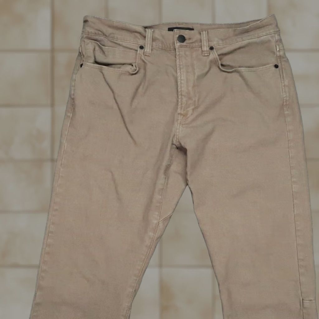 Vintage Proof Pants Mens 31x30 Brown Rover 5 Pocket Stretch Canvas Slim Fit Chino Pants Size US 31 - 1 Thumbnail
