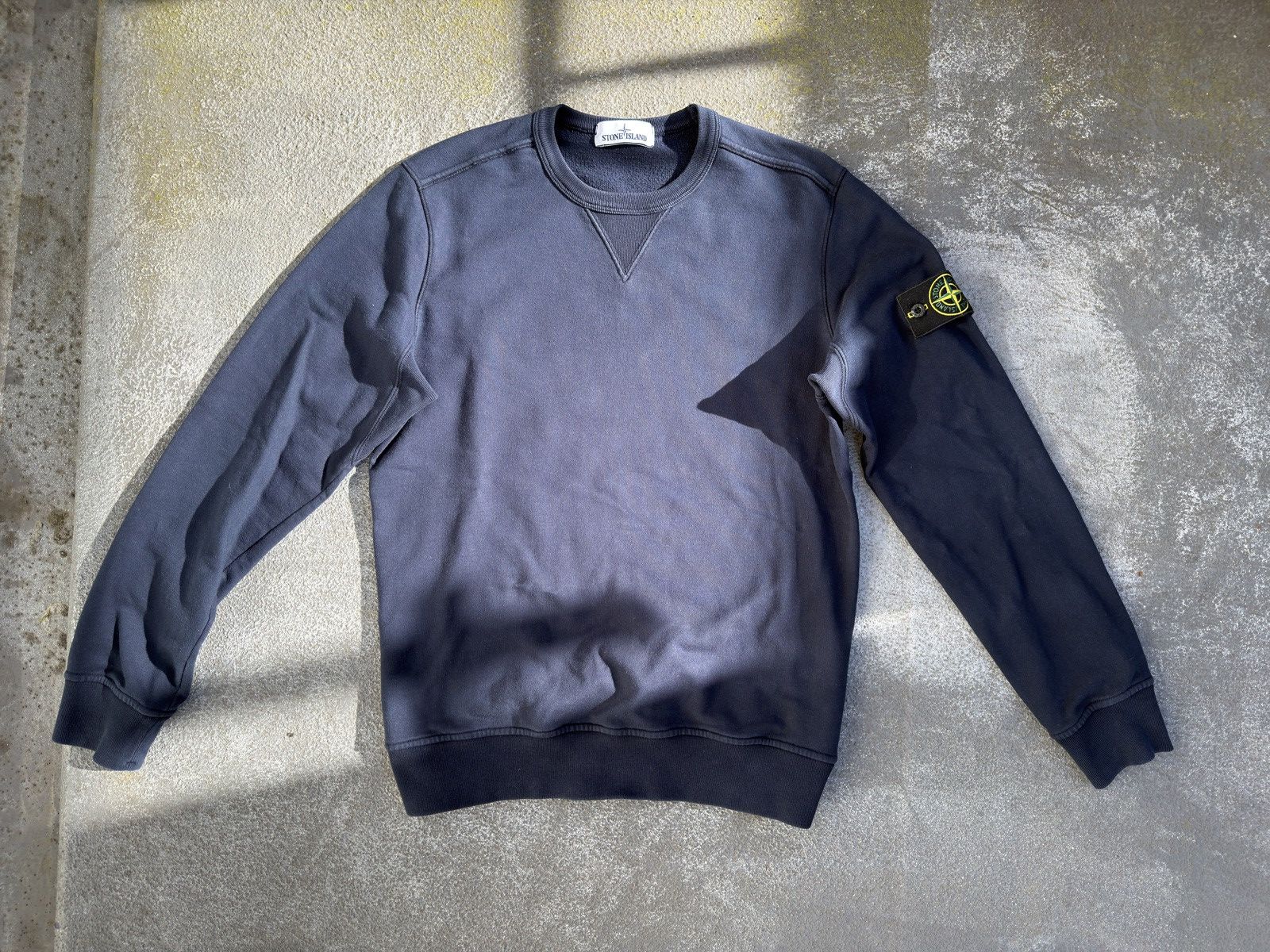 Stone Island Stone Island Garment Dyed Crew Sweatshirt Navy M Size US M / EU 48-50 / 2 - 3 Thumbnail