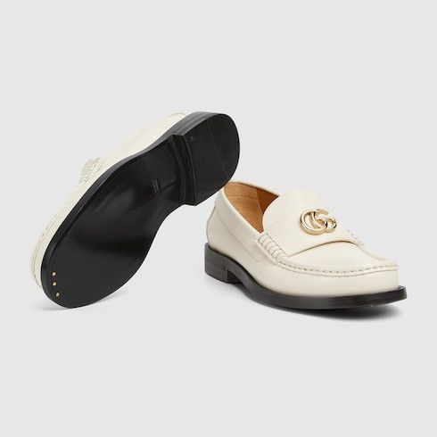 oc11z1025 Double G Loafer Shoes in White