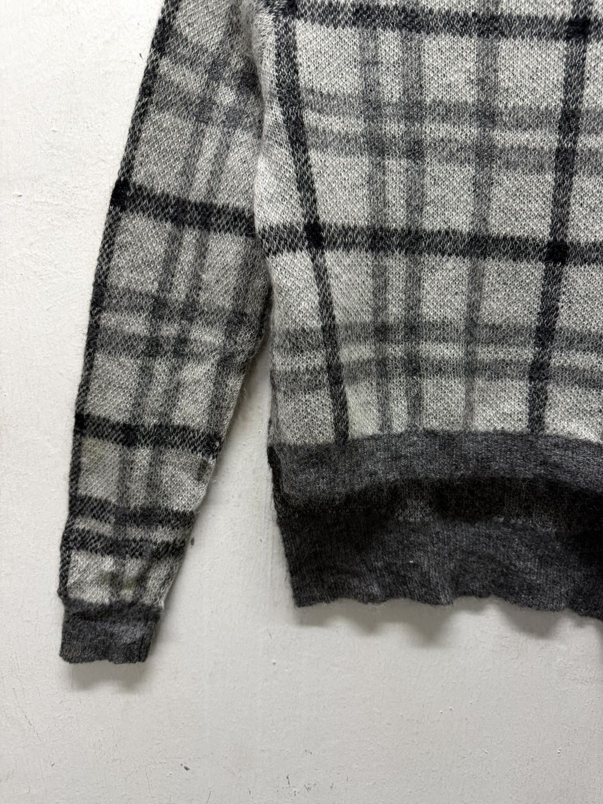 Aran Isles Knitwear Vintage Furfur Crewneck Plaid Knitwear Sweater Jumper Size XS / US 0-2 / IT 36-38 - 7 Thumbnail