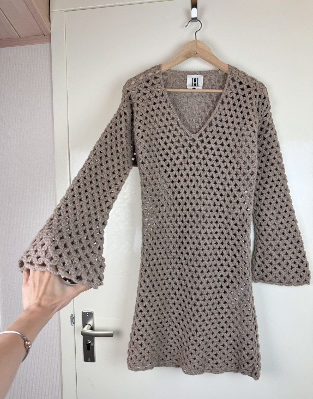 By Malene Birger Malene Birger wool crochet knit sweater dress brown M Size M / US 6-8 / IT 42-44 - 9 Thumbnail