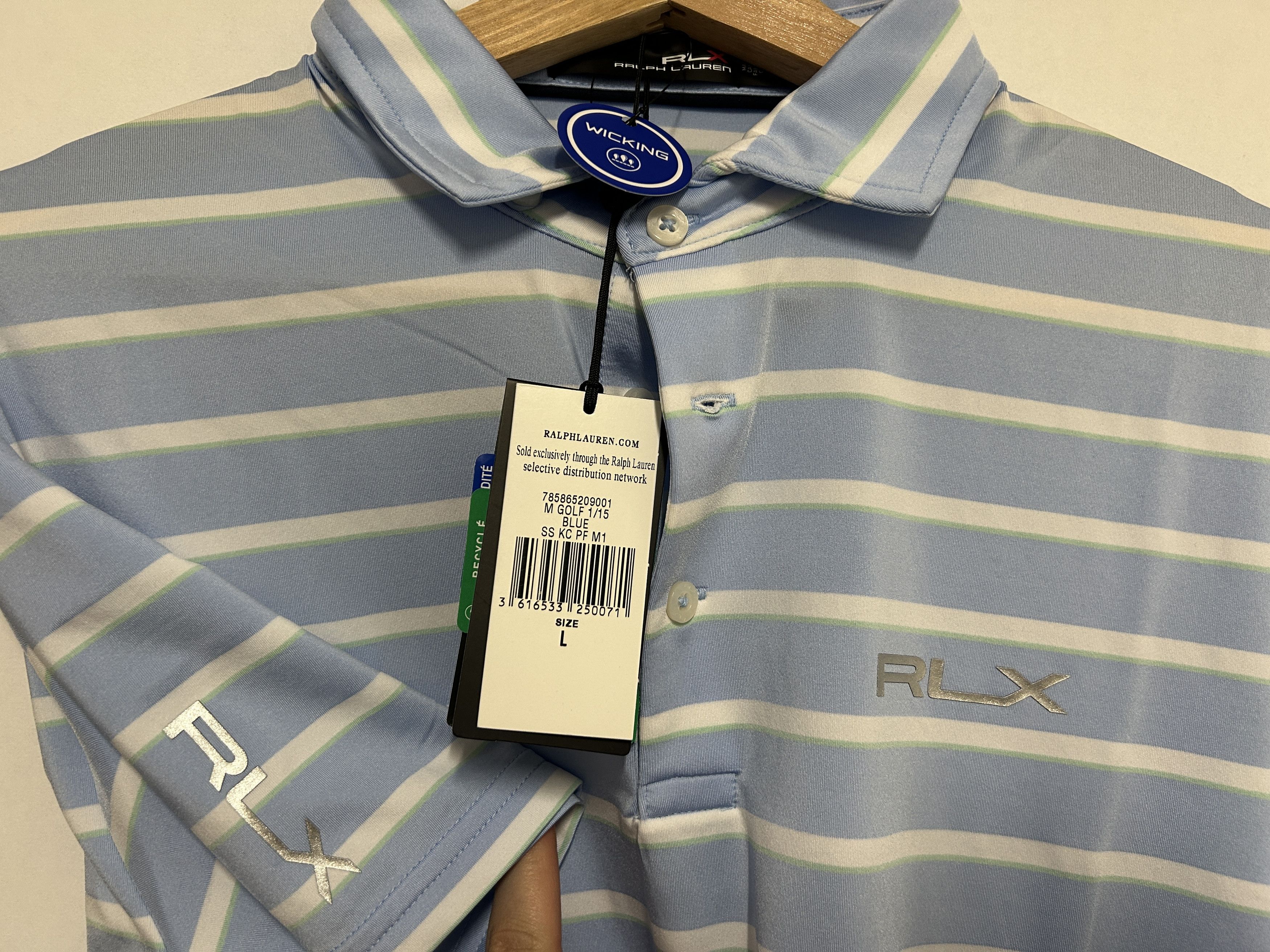 RLX Ralph Lauren × Ralph Lauren Golf Polo Shirt Striped Large Size US L / EU 52-54 / 3 - 3 Thumbnail
