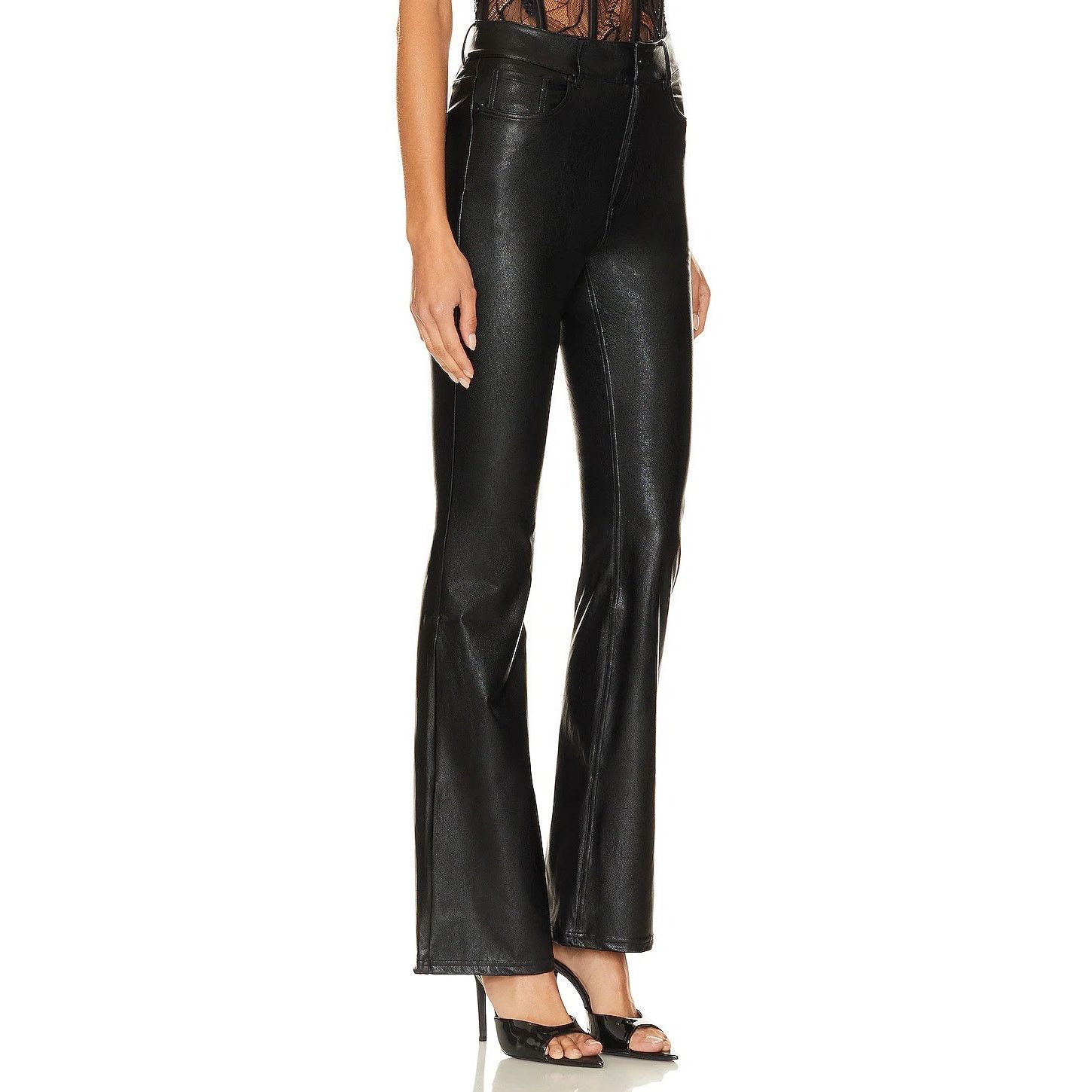 Commando Commando Faux Leather Five Pocket Flare Pant L Black EUC Size 26" / US 2 / IT 38 - 10 Thumbnail