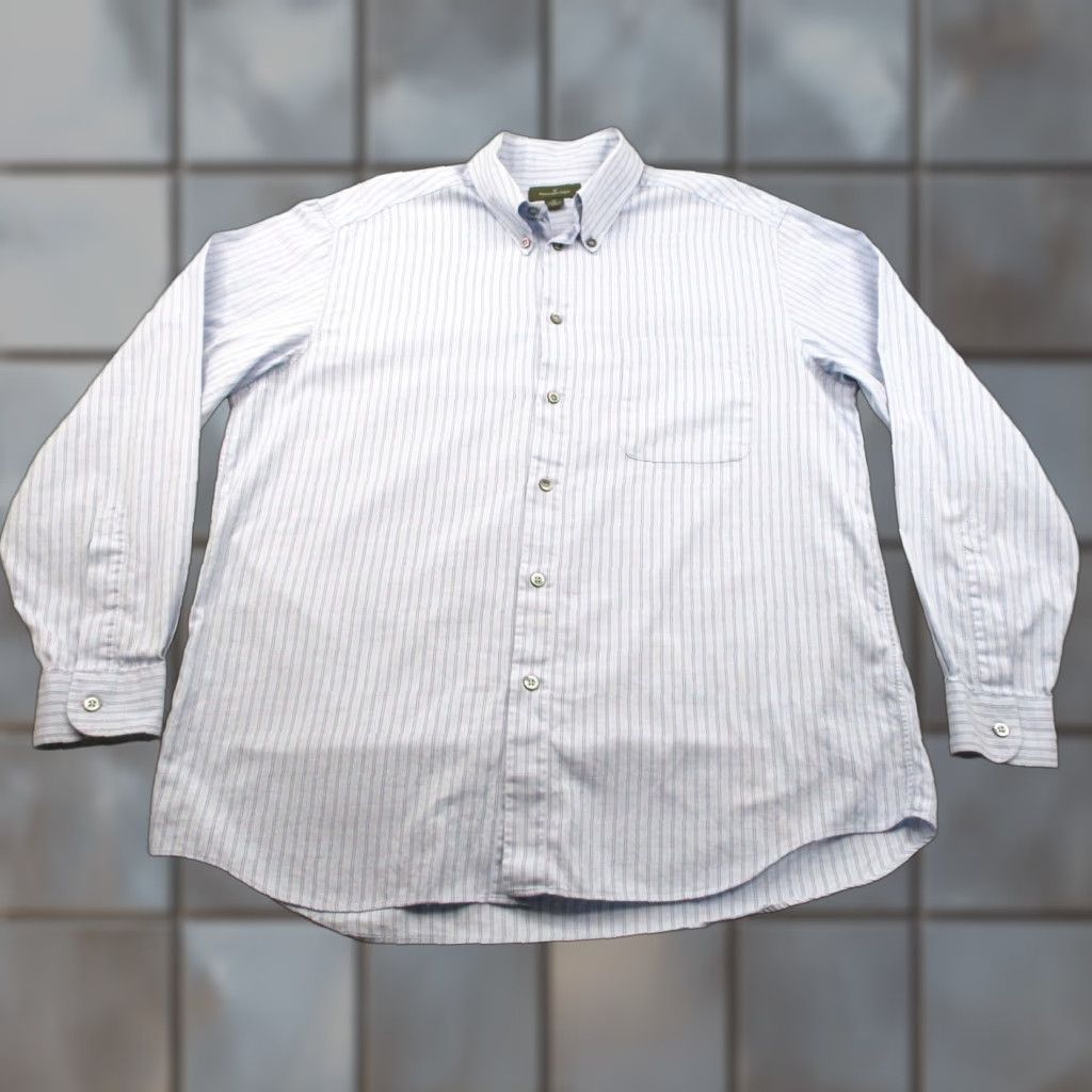 Ermenegildo Zegna Ermenegildo Zegna Shirt Mens XL Check Button Down Dress Made in Italy Blue Size 46R - 1 Thumbnail
