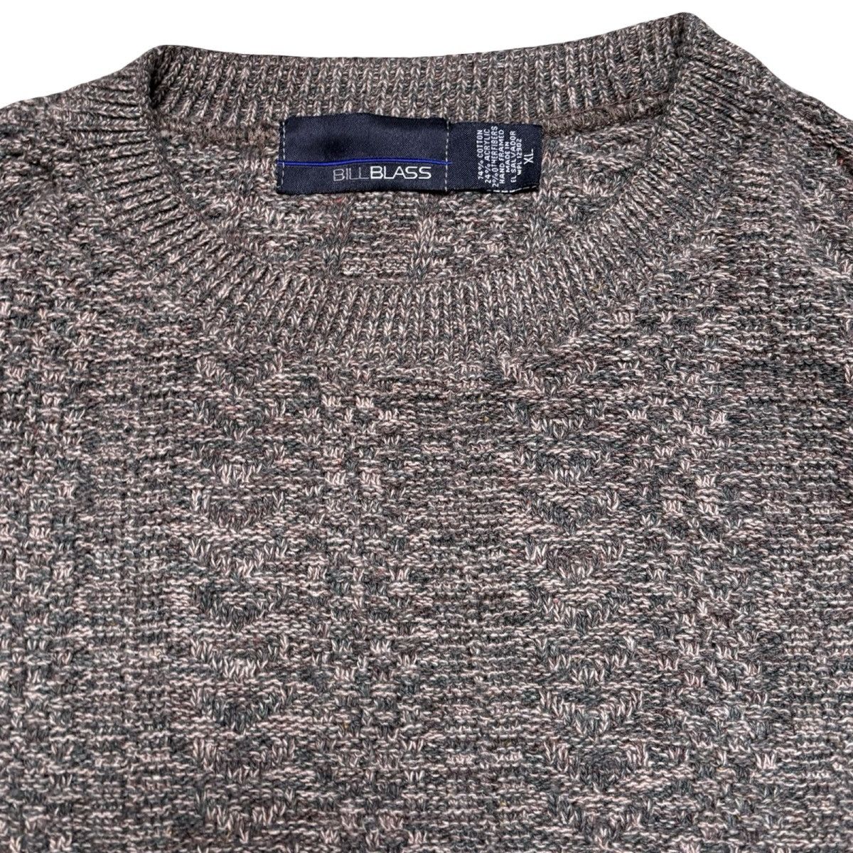Bill Blass Vintage 90s Bill Blass Blue Textured Knit Sweater Mens XL Size US XL / EU 56 / 4 - 3 Thumbnail