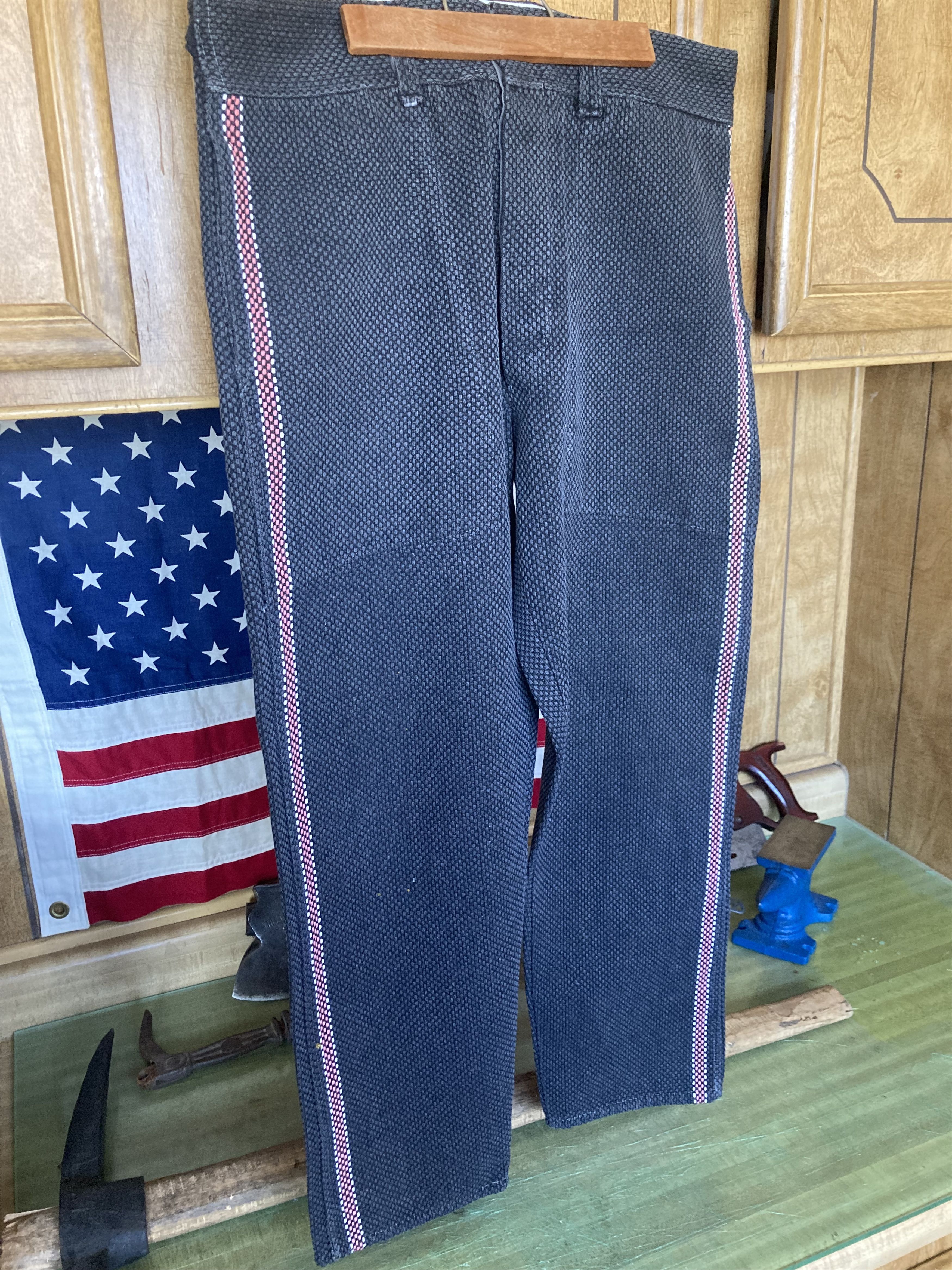 1900s Japanese Vintage Uniform Fire Brigade Sashiko Pants