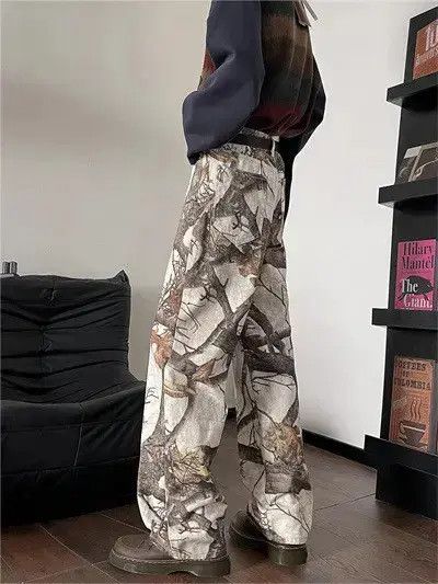 Japanese Brand Retro loose printed casual jeans Size US 32 / EU 48 - 4 Thumbnail
